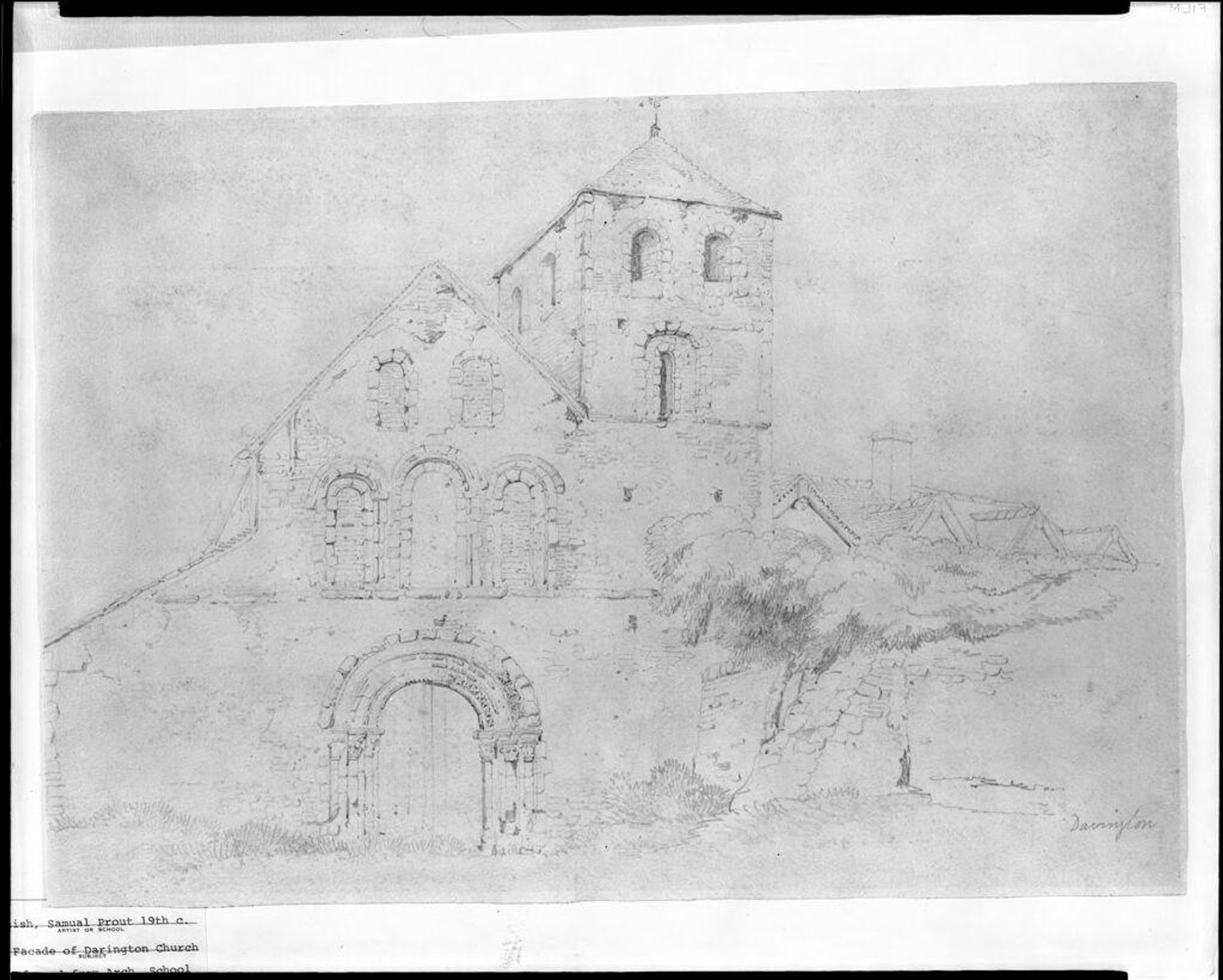 Facade of Davington Church by Samuel Prout