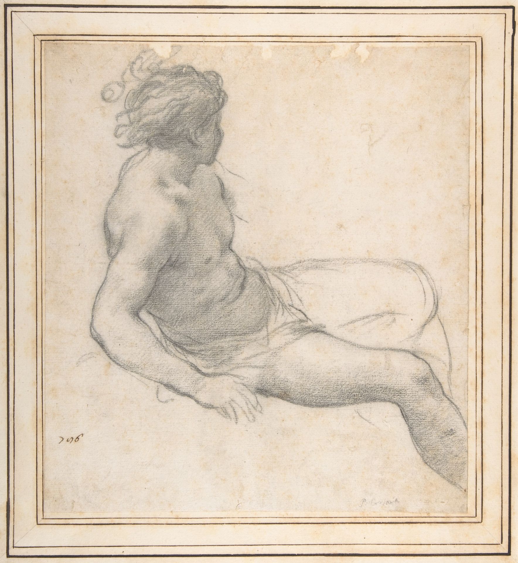 Study of a Seated Youth for the Age of Gold by Pietro da Cortona