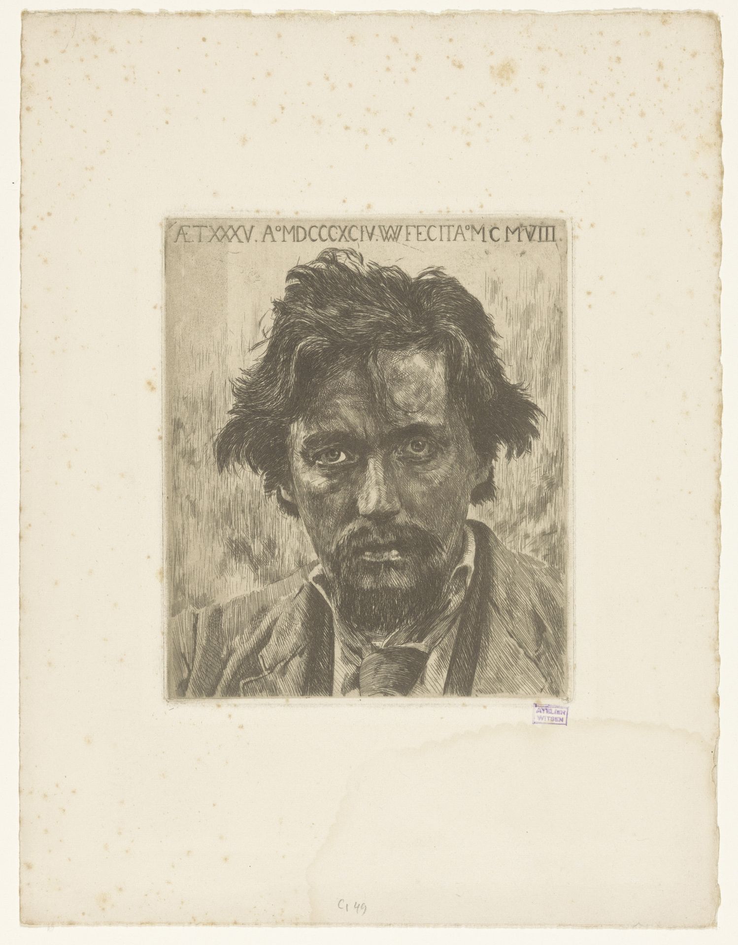 Portret van Willem Kloos by Willem Witsen