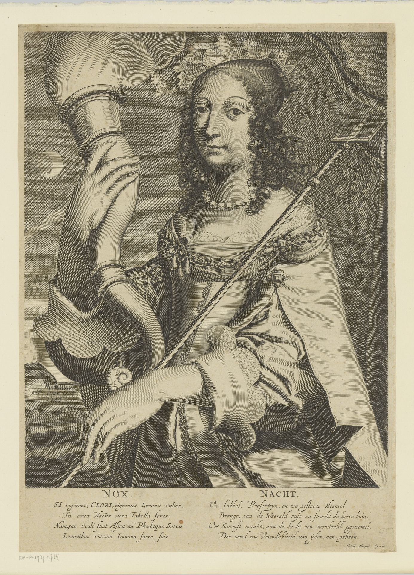 Personificatie van de nacht by Matthias van Sommer