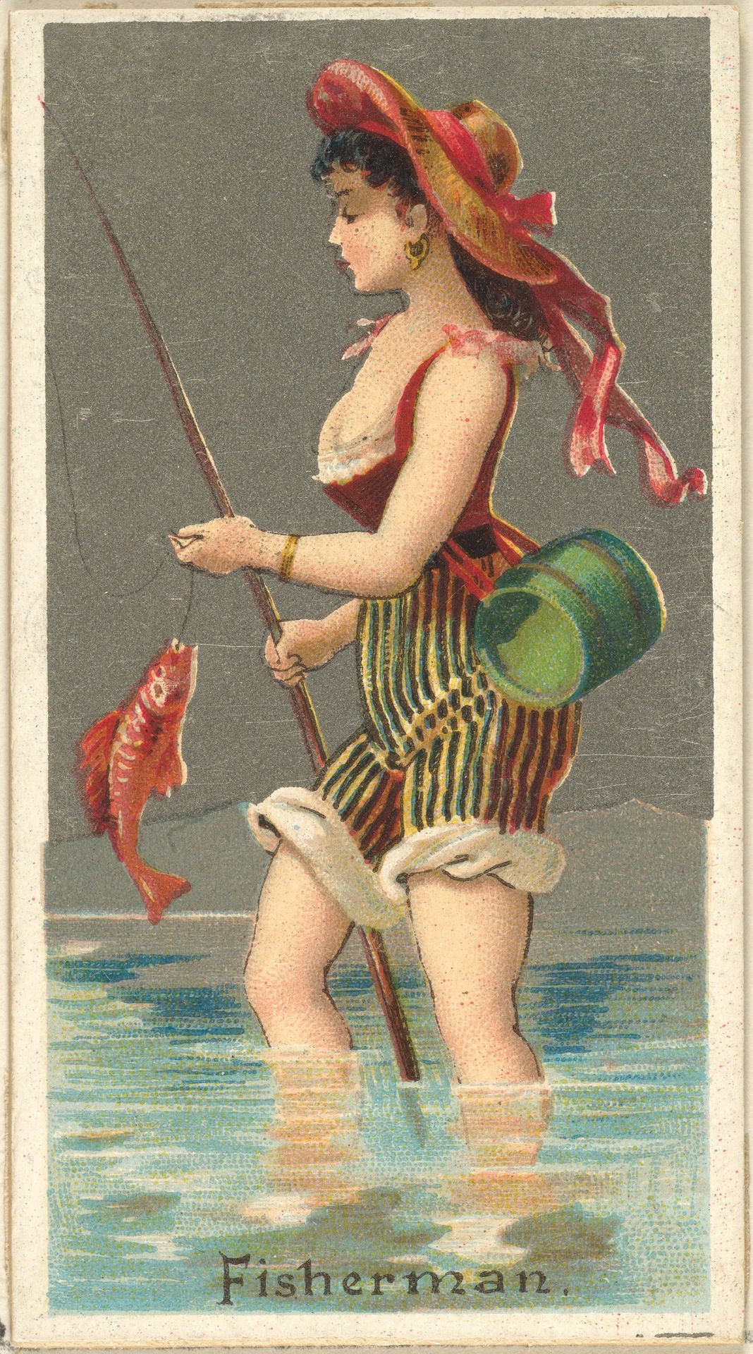 Fisherman, from the Occupations for Women series (N166) for Old Judge and Dogs Head Cigarettes by Goodwin & Company