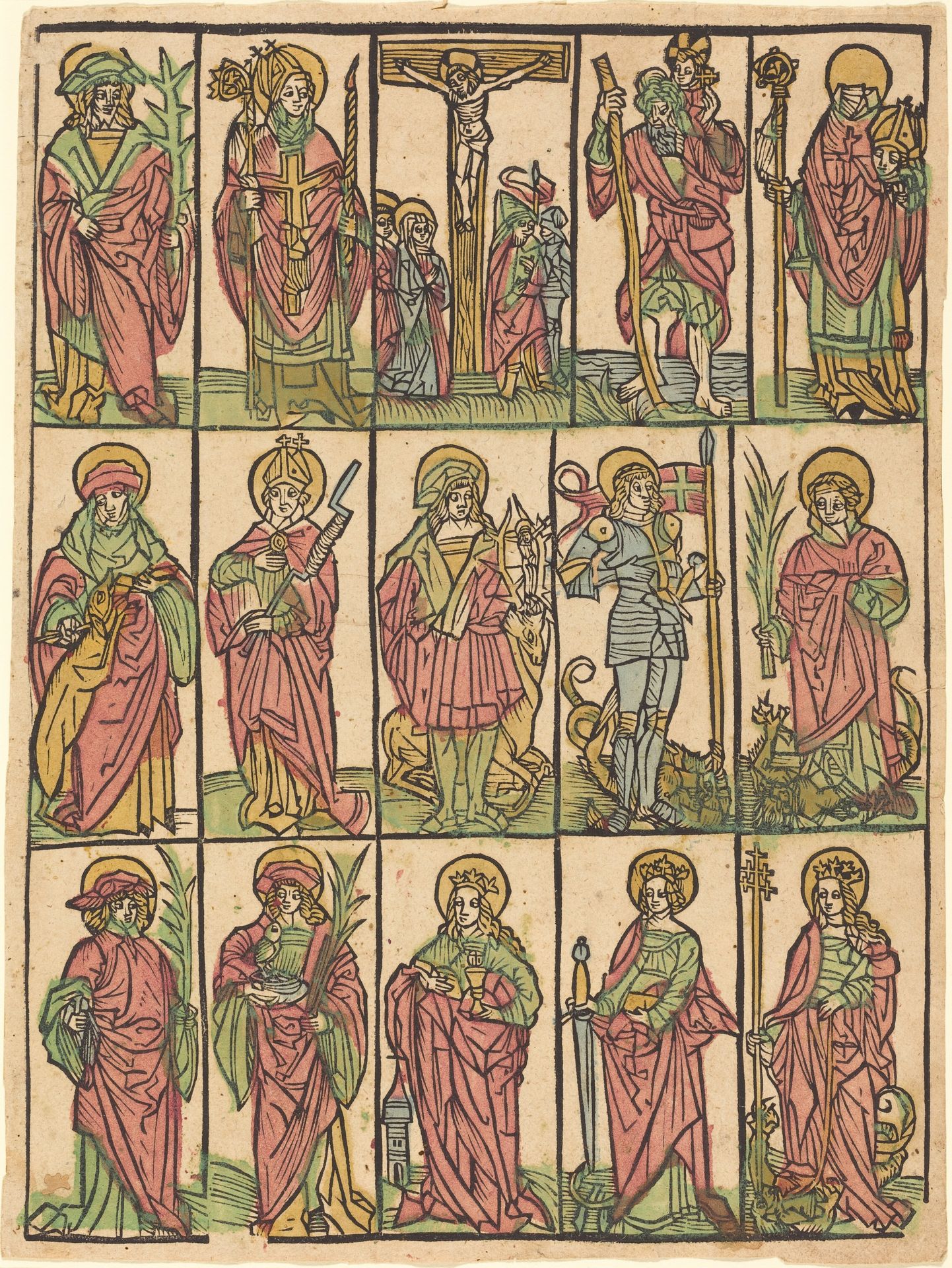 Fourteen Auxiliary Saints by Anonymous