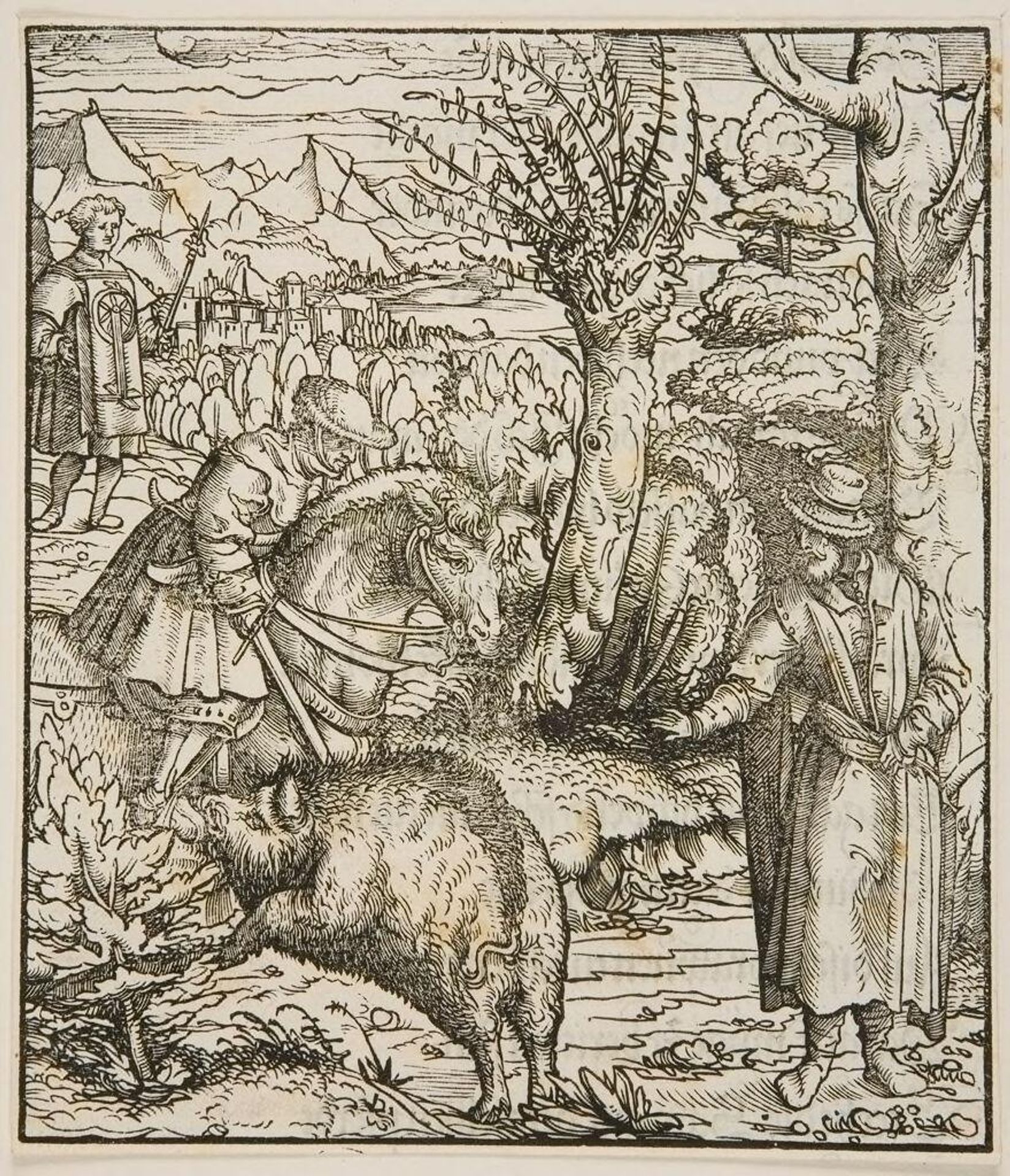 Theuerdank on a Boar Hunt by Hans Burgkmair