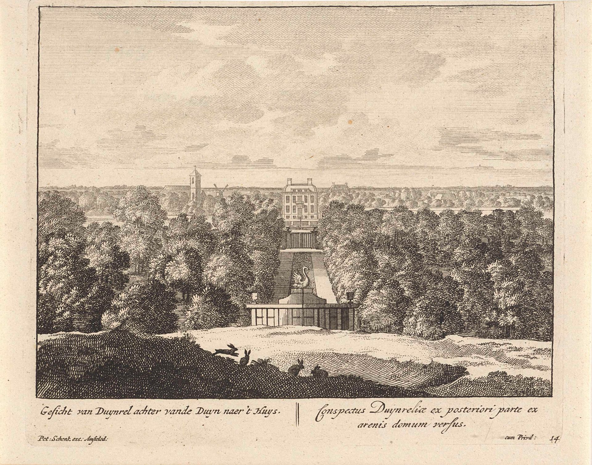 Gezicht op buitenplaats Duinrell, gezien vanaf de duinen by Anonymous