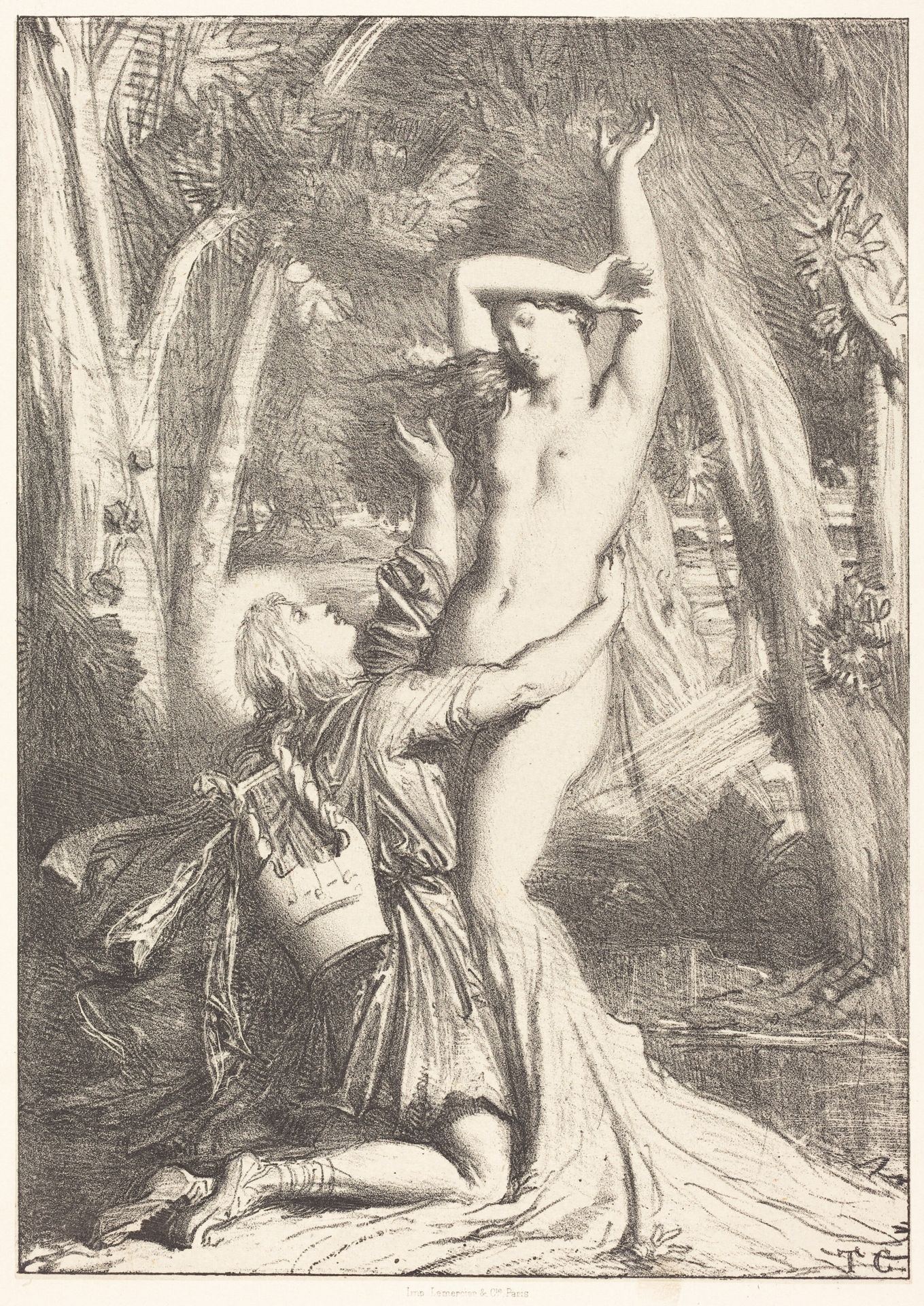 Apollon et Daphne by Théodore Chassériau