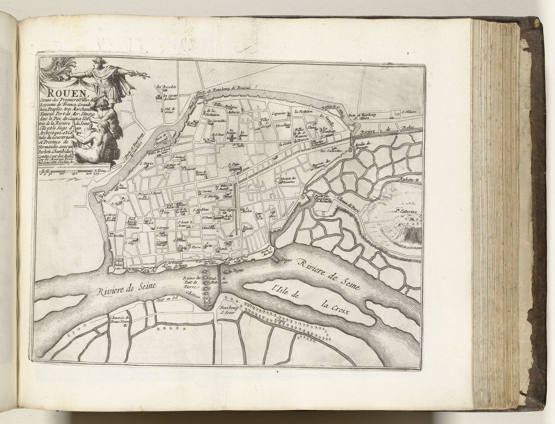 Plattegrond van Rouen, ca. 1693-1696 by Anonymous
