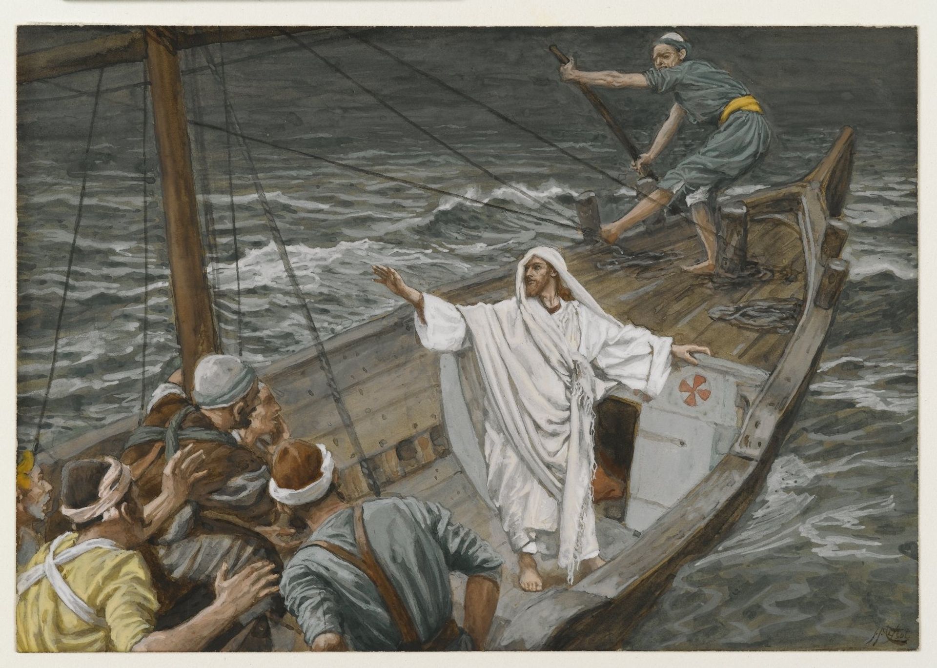 Jesus Stilling the Tempest by James Tissot