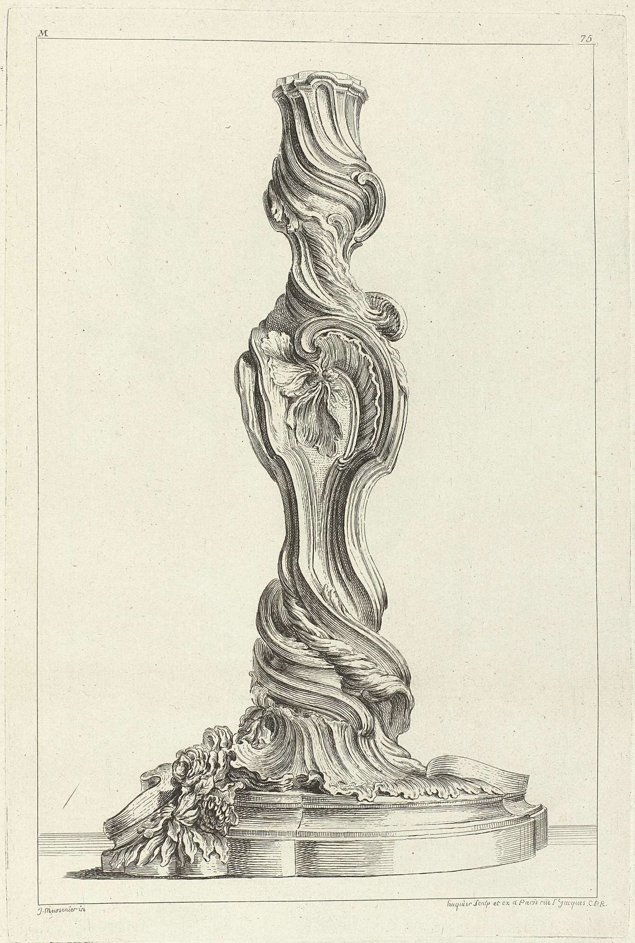 Ontwerp voor de voet van een kandelaar by Gabriel Huquier