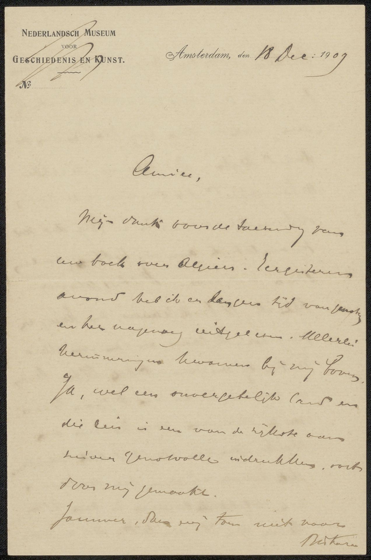 Brief aan Philip Zilcken by Adriaan Pit