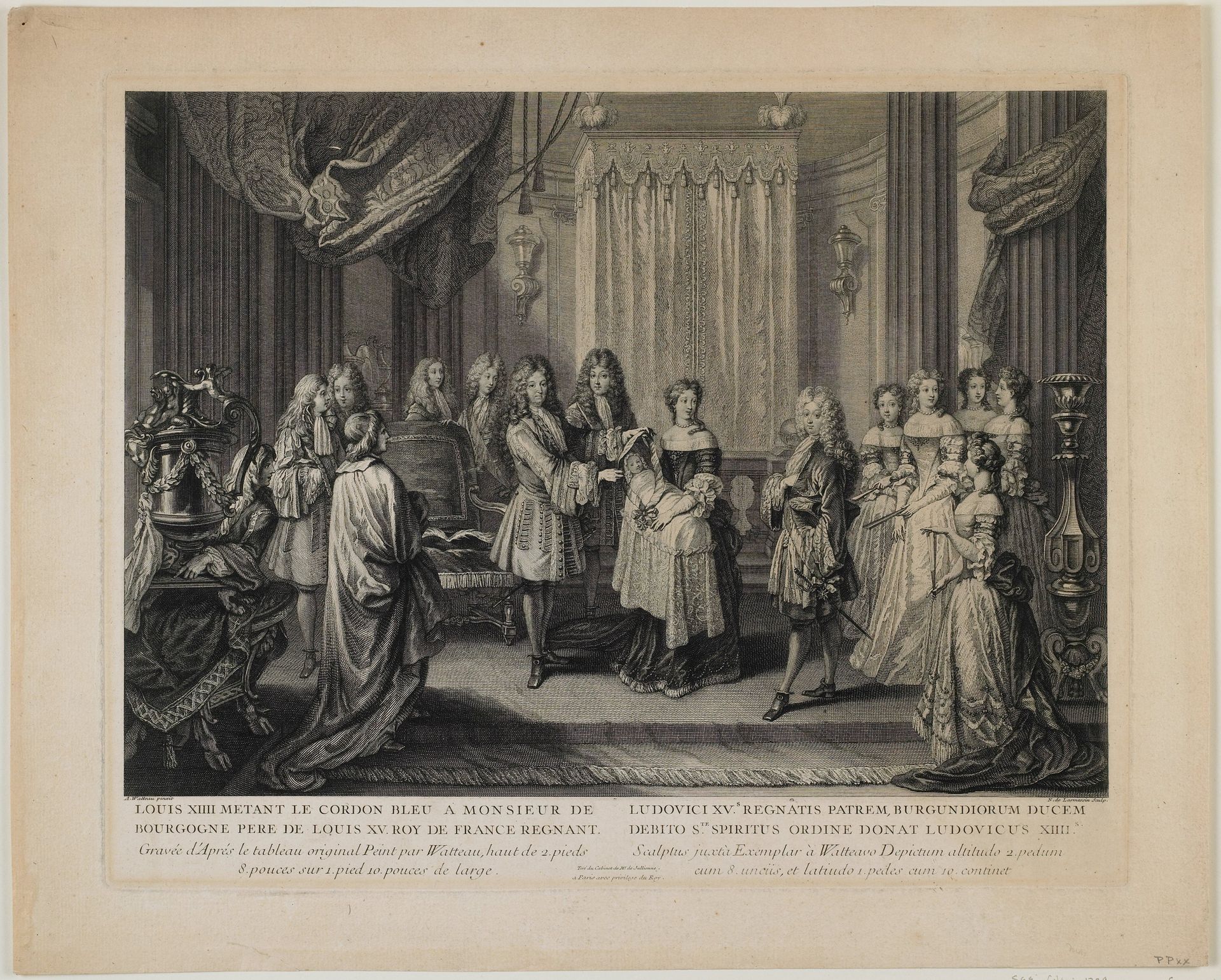 Louis XIV Bestowing the Cordon Bleu on the Infant Duc de Bourgogne by Anonymous