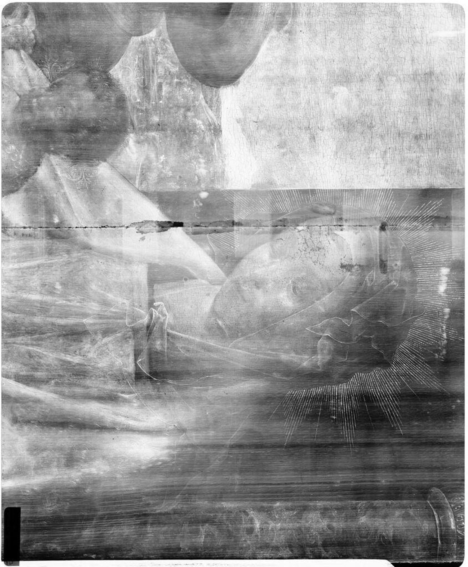 X-radiograph(s) of "Holy Family" by Artist of original: Joos van Cleve