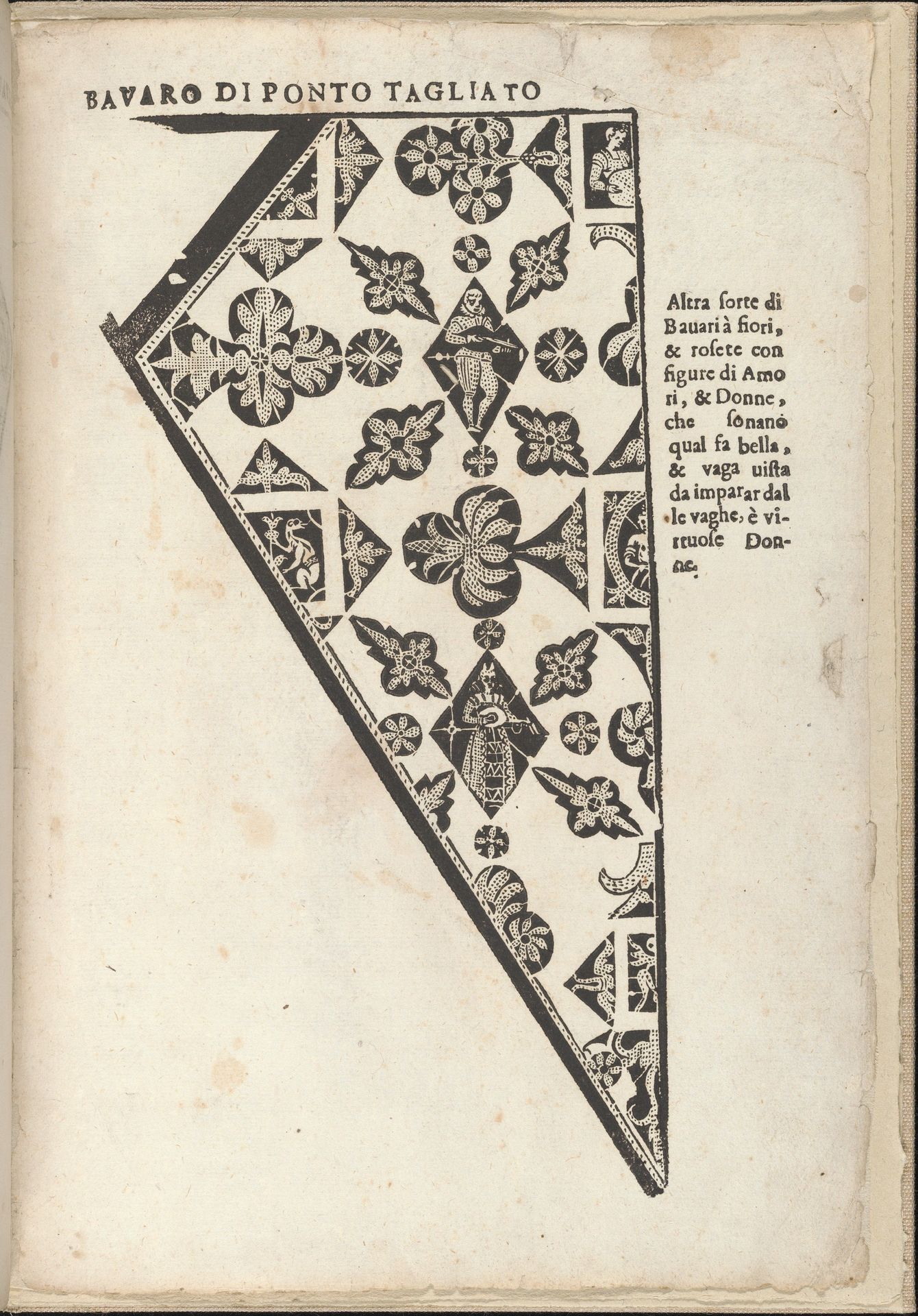 Ornamento nobile...Fatta da Lucretia Romana (Libro V of the Corona), page 15 (recto) by Cesare Vecellio