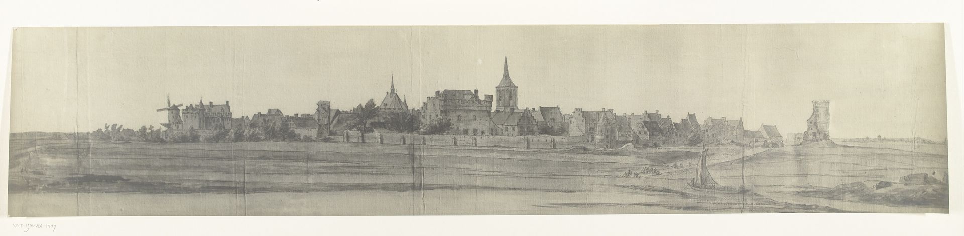 Gezicht op Burick, 1672 by frères Moreau