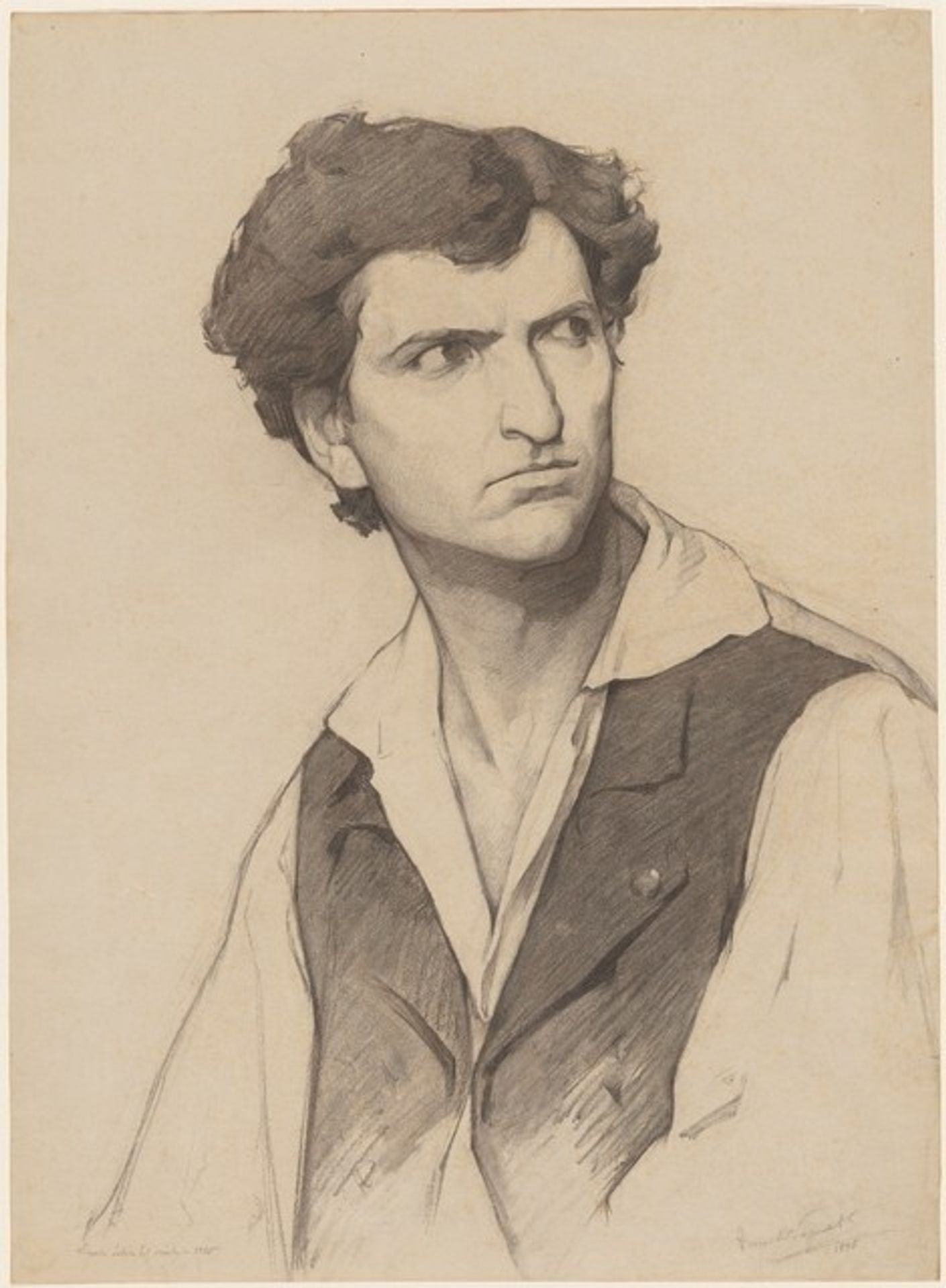 Portrait of a Man, Turned Right by Fausto Vagnetti