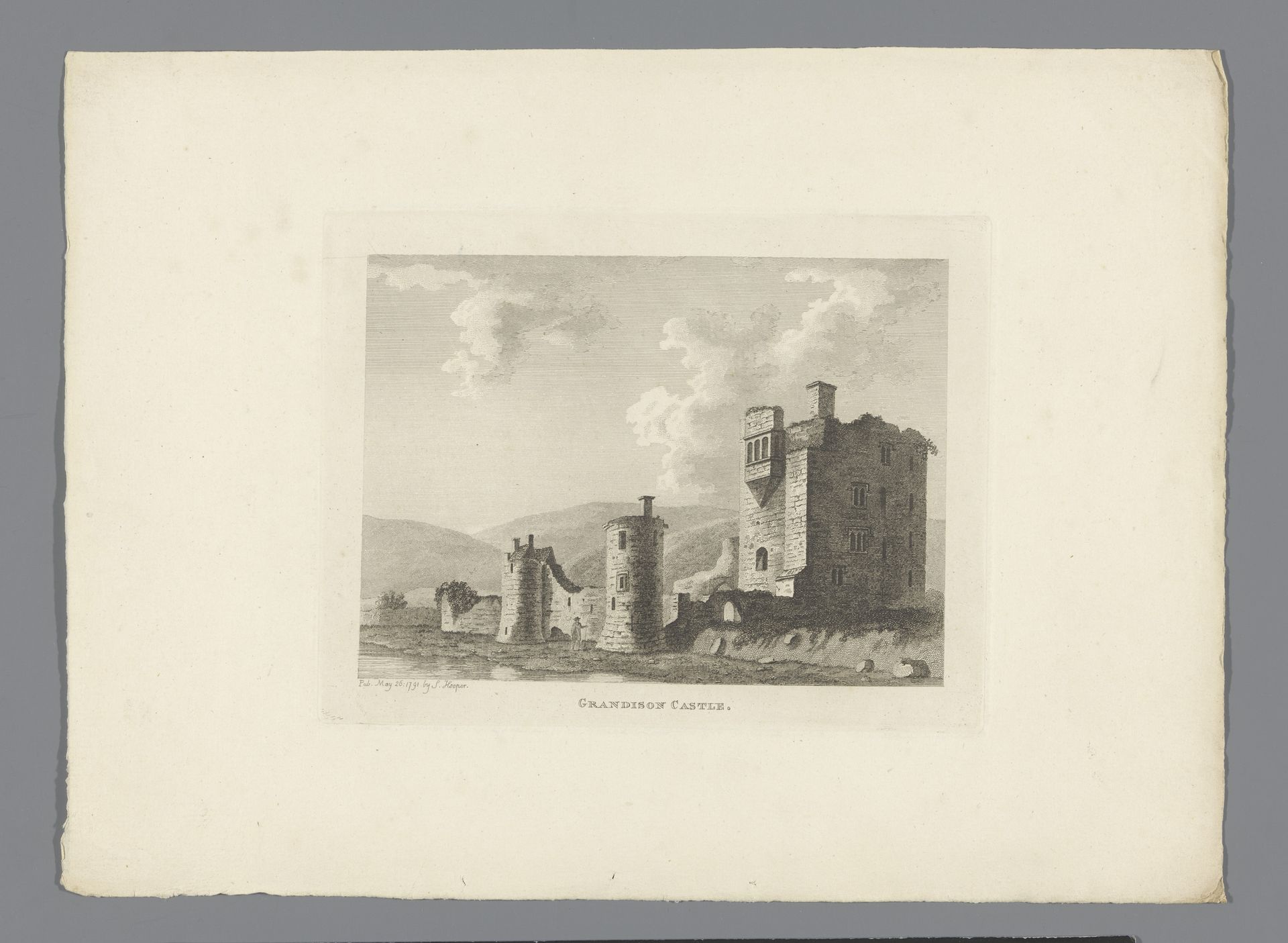 Gezicht op de ruïnes van Grandison Castle by Anonymous