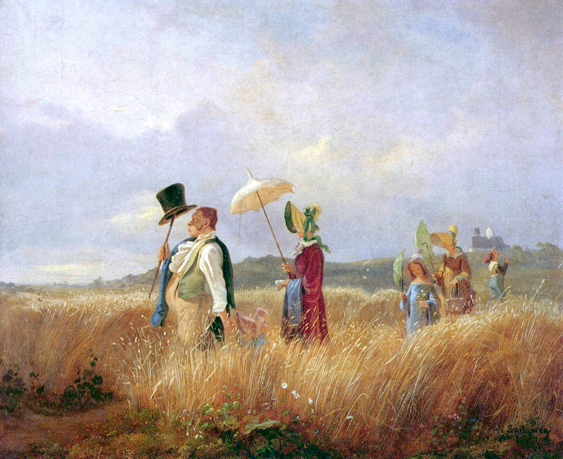 Sunday Stroll by Carl Spitzweg