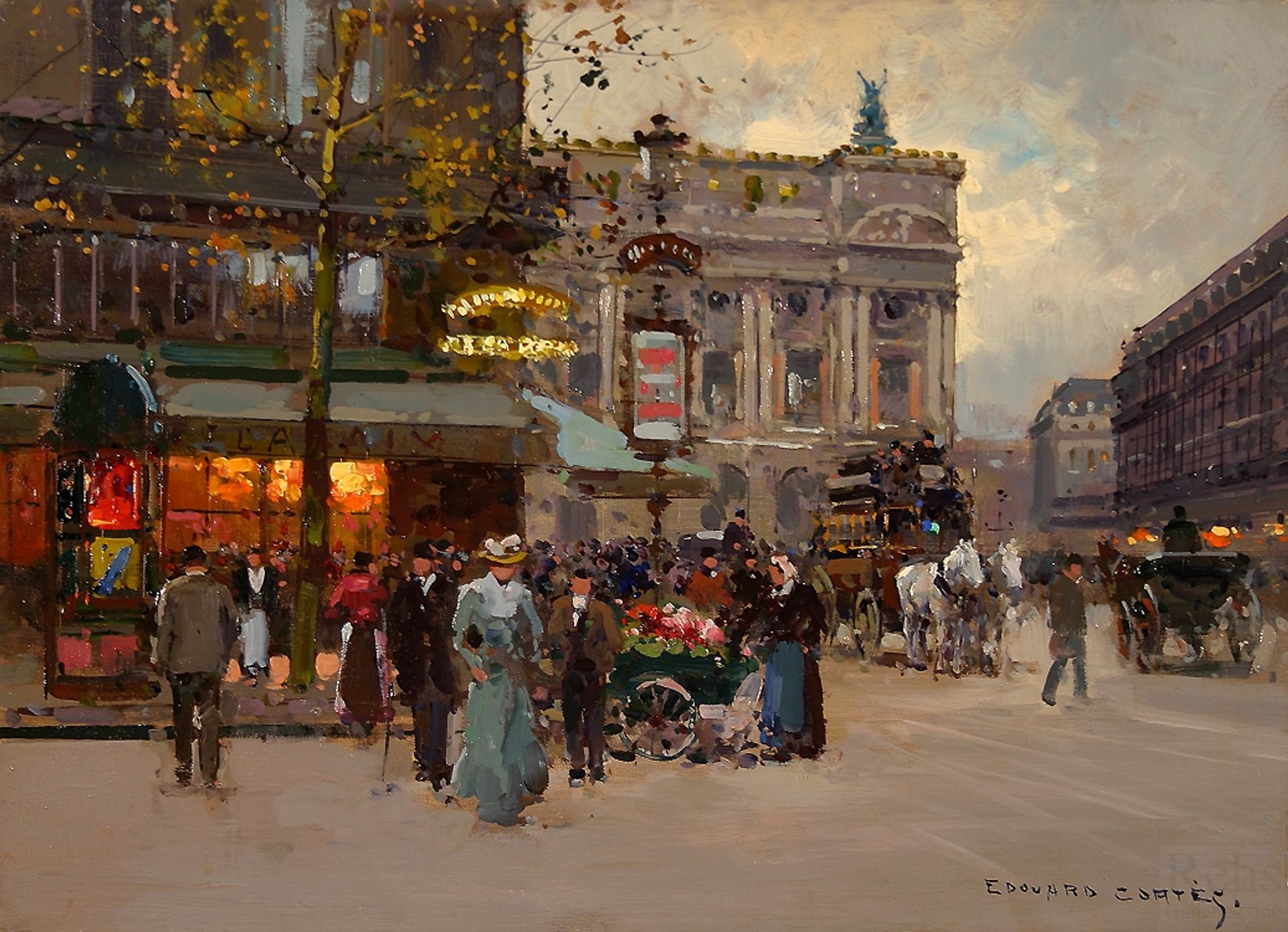 Caf de la Paix, Paris by Edouard Cortes