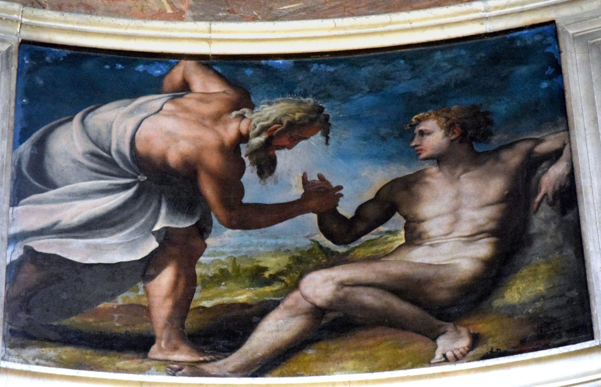 Creation of Adam by Francesco de' Rossi (Francesco Salviati), "Cecchino"