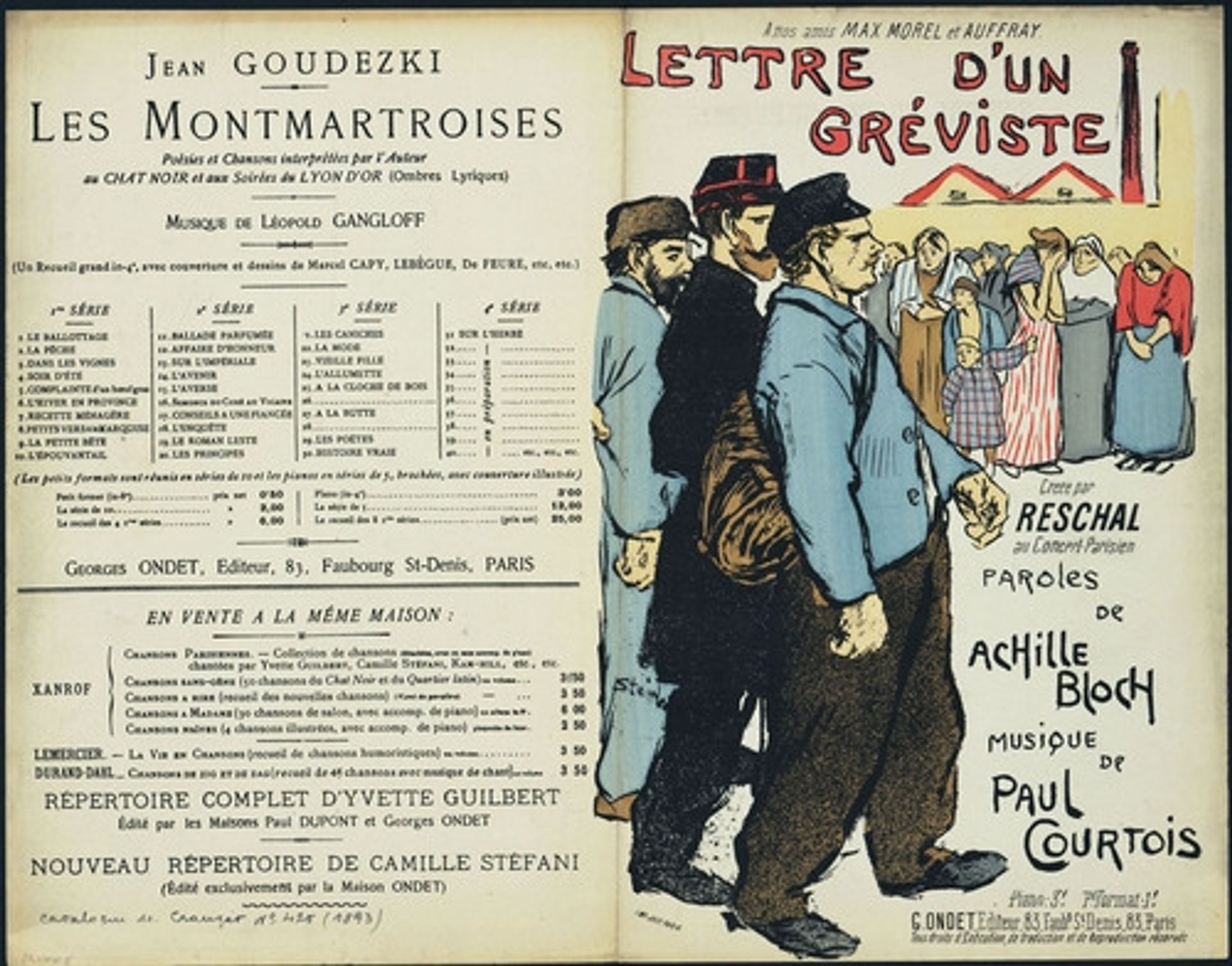 Lettre d'un Greviste by Théophile Alexandre Steinlen