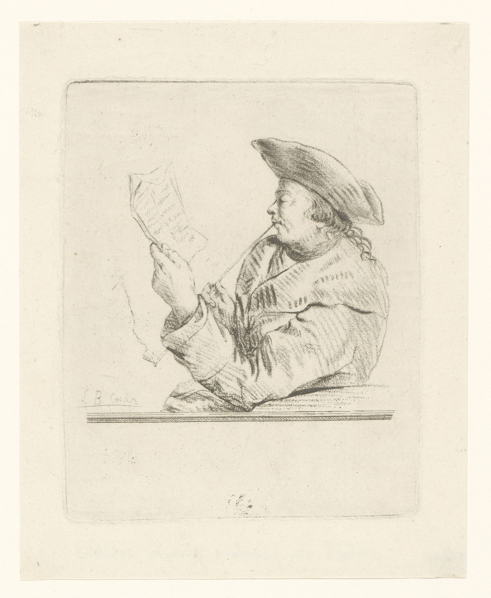 Portret van de kunstenaar Johannes Janson by Louis Bernard Coclers