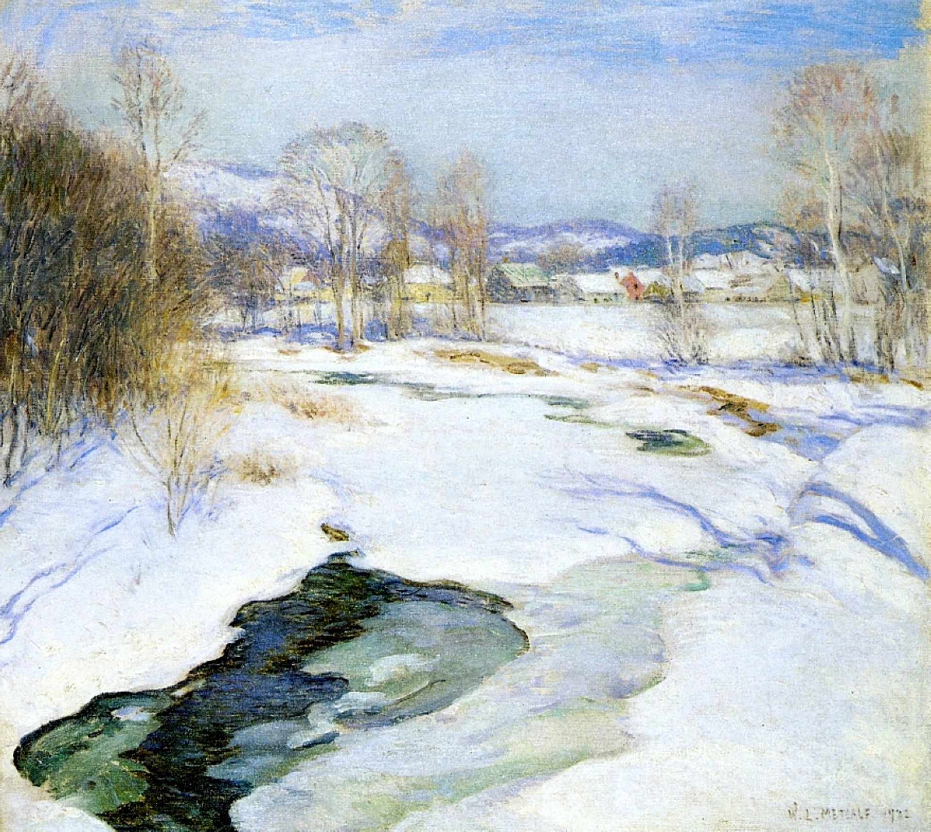 Icebound Brook (aka Winter's Mantle) by Willard Metcalf