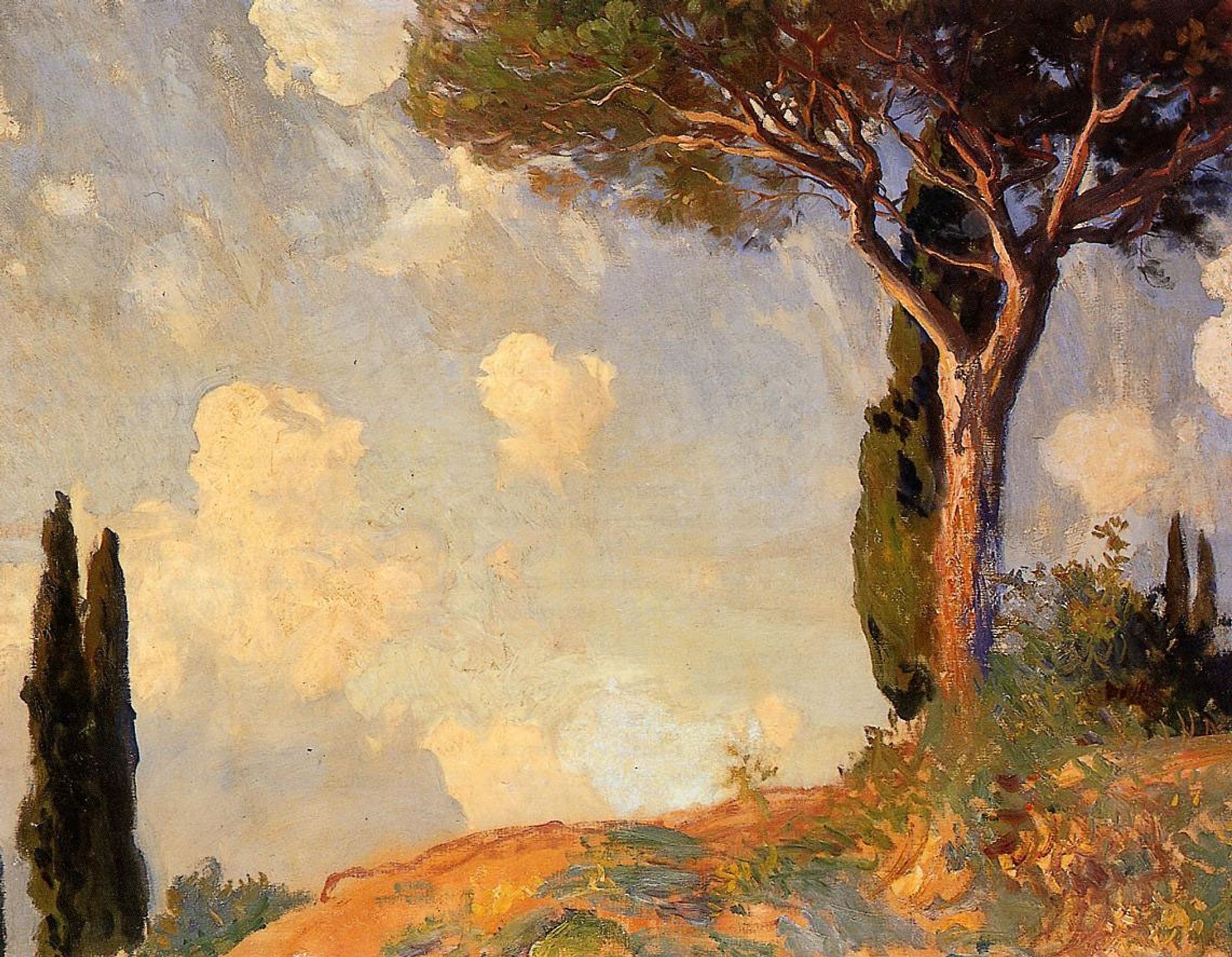A Landscape Study at San Vigilio, Lake of Garda by John Singer Sargent