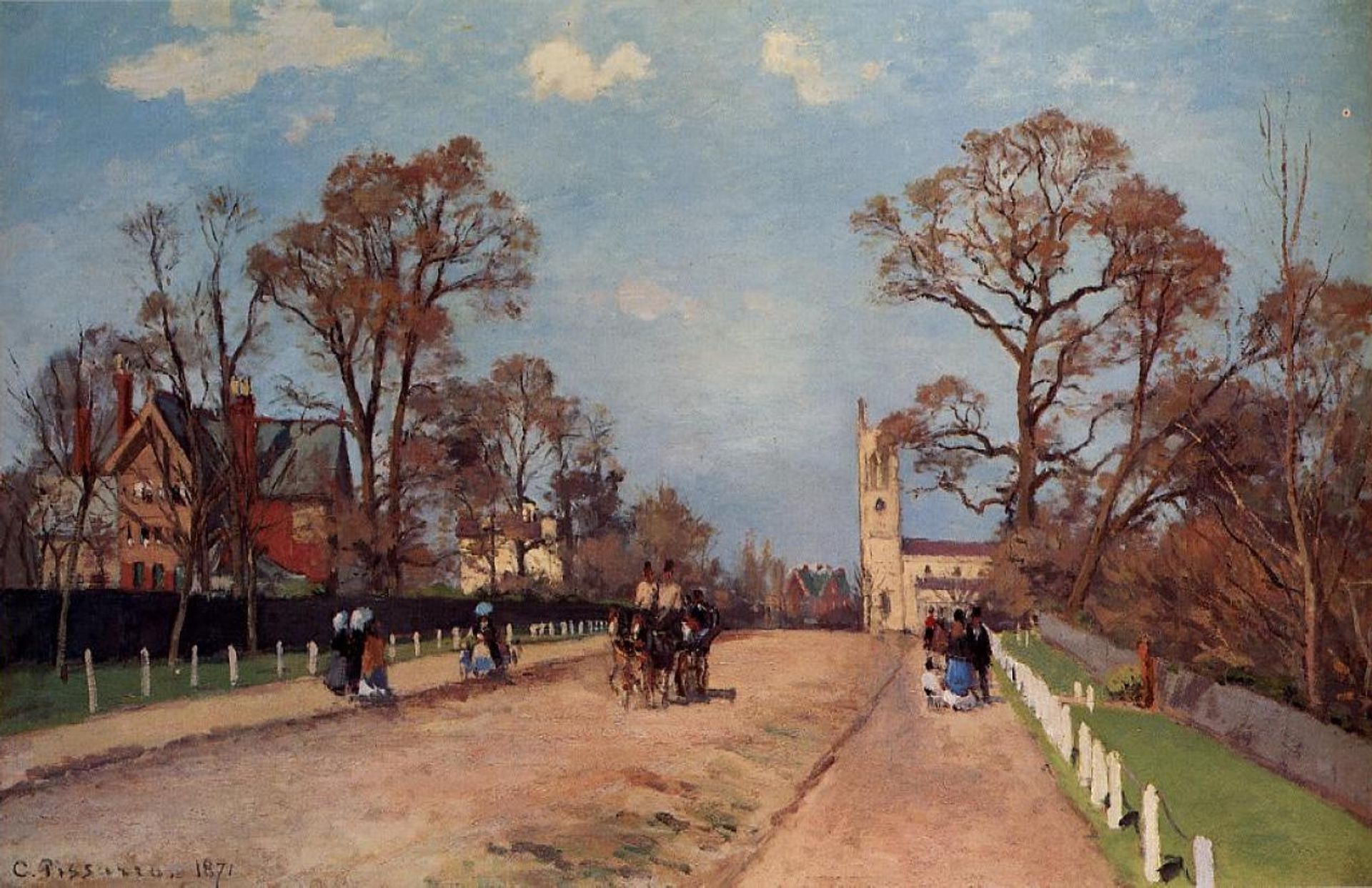 The Avenue, Sydenham by Camille Pissarro