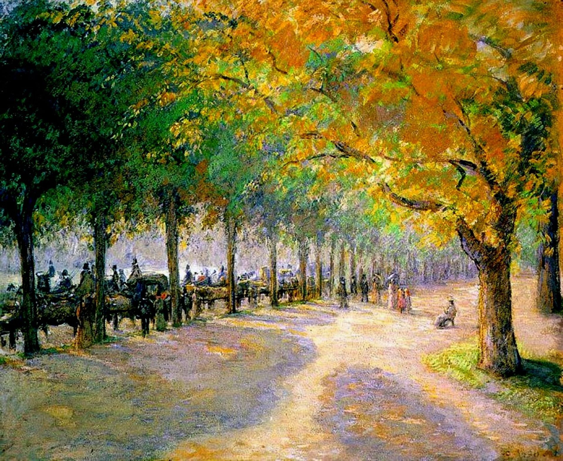 Hyde Park, London - Camille Pissarro | Artera