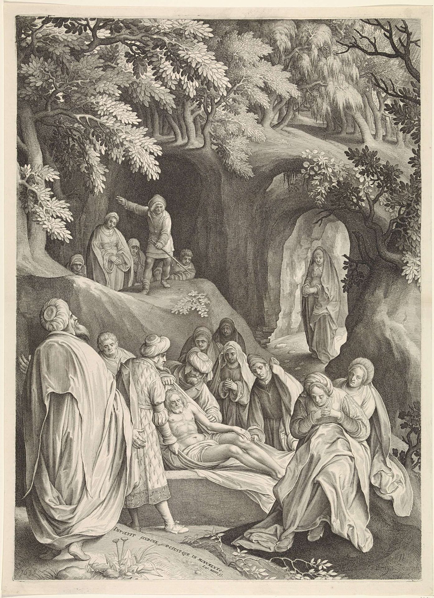 Graflegging van Christus by Nicolaes de Bruyn