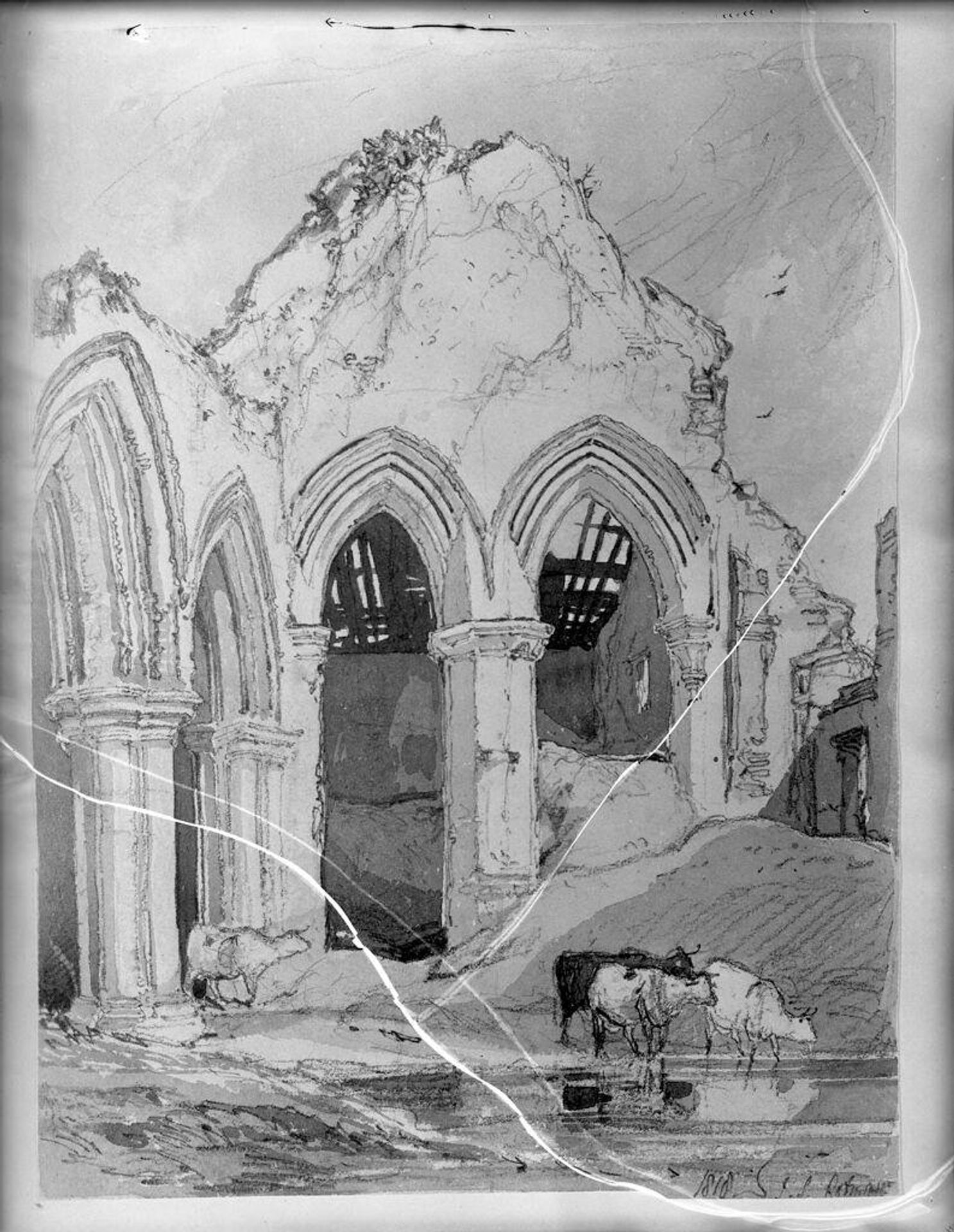 North Creake Abbey, Norfolk by John Sell Cotman