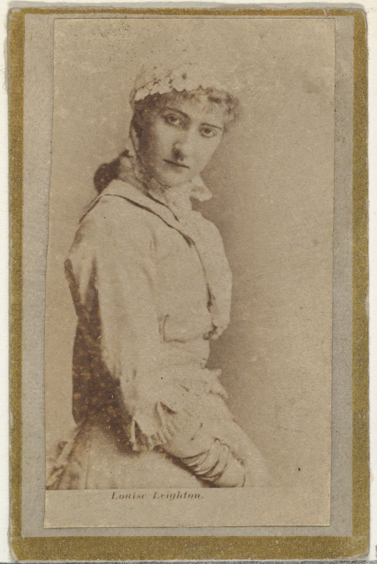 Louise Leighton, from the Actresses and Celebrities series (N60, Type 2) promoting Little Beauties Cigarettes for Allen & Ginter brand tobacco products by Allen & Ginter