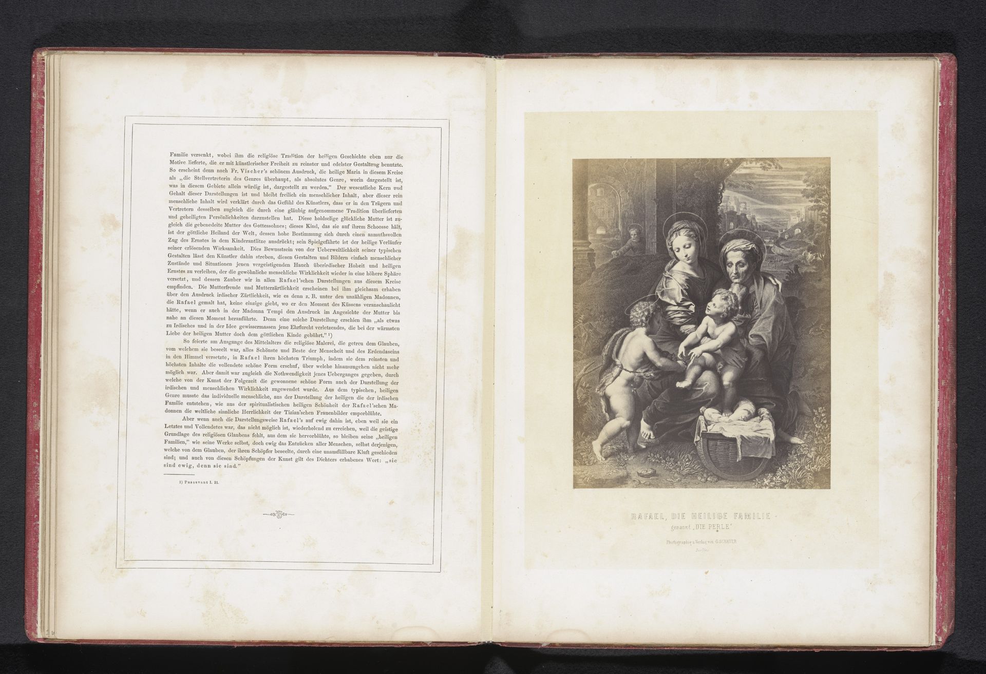Fotoreproductie van een prent naar La Perla door Rafaël by Gustav Schauer