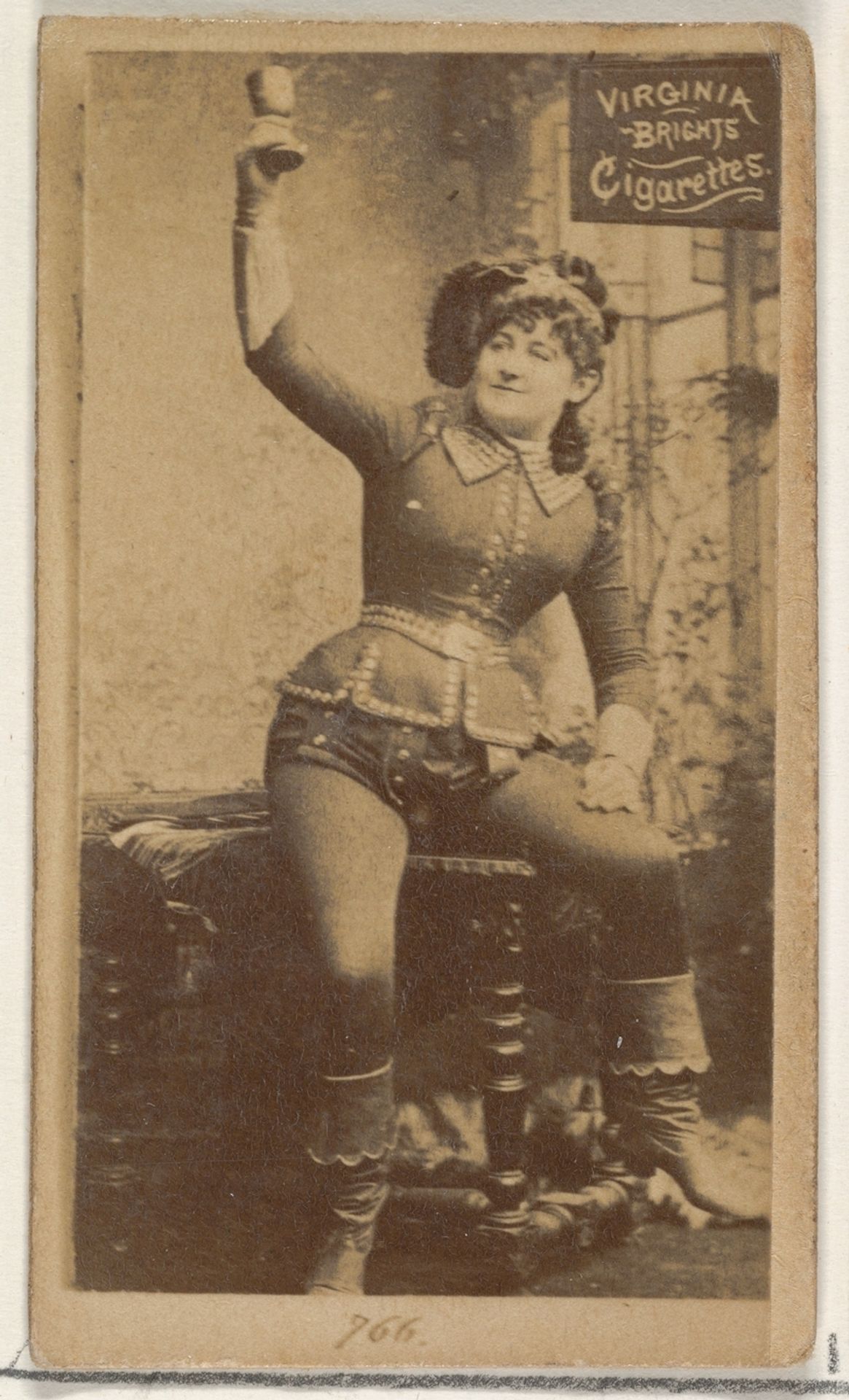 Card 766, from the Actors and Actresses series (N45, Type 2) for Virginia Brights Cigarettes by Allen & Ginter
