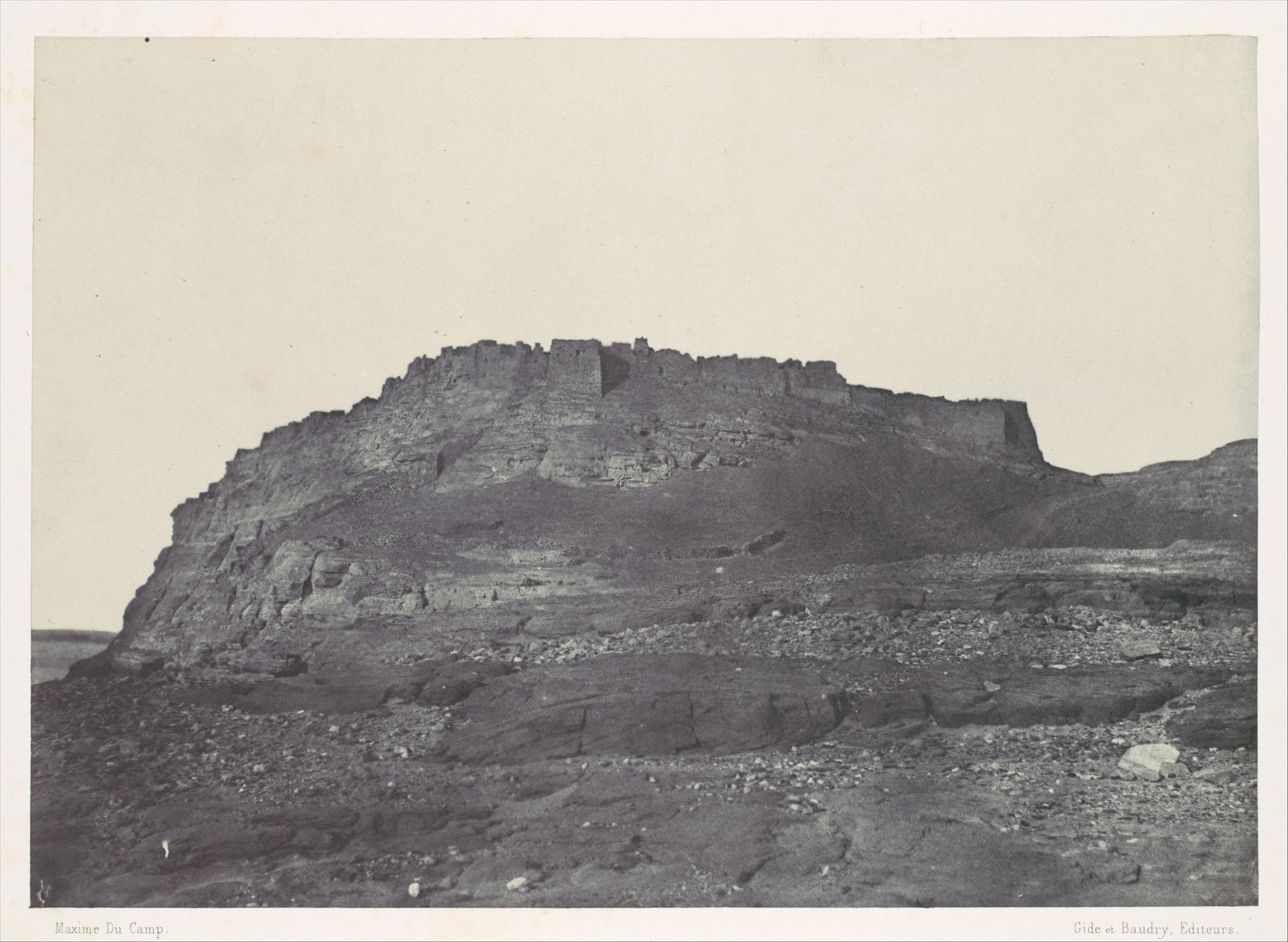 Nubie. Forteresse D'Ibrym (Ancienne Premmis). Vue prise au sud. by Maxime Du Camp