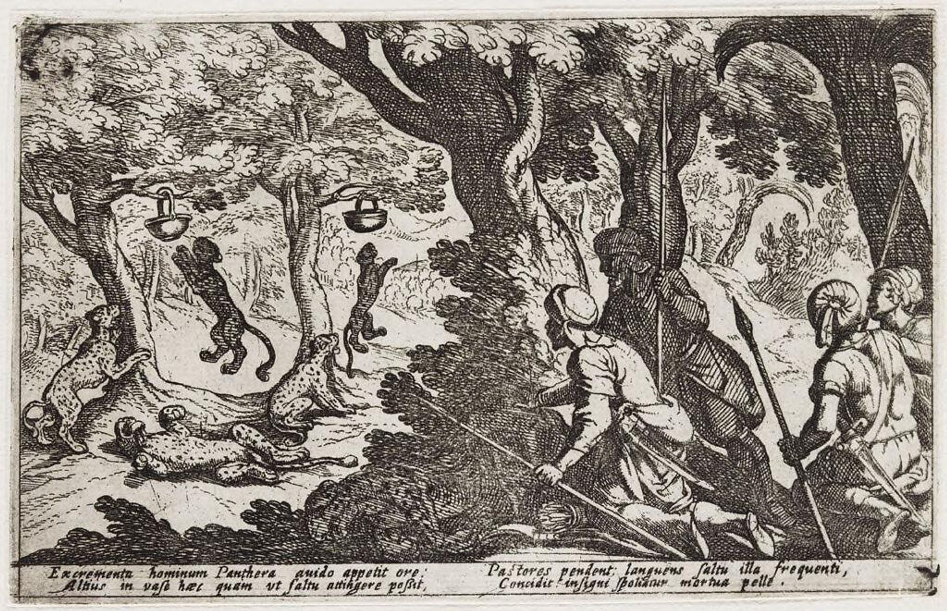 Hunters Capturing Leopards by Antonio Tempesta