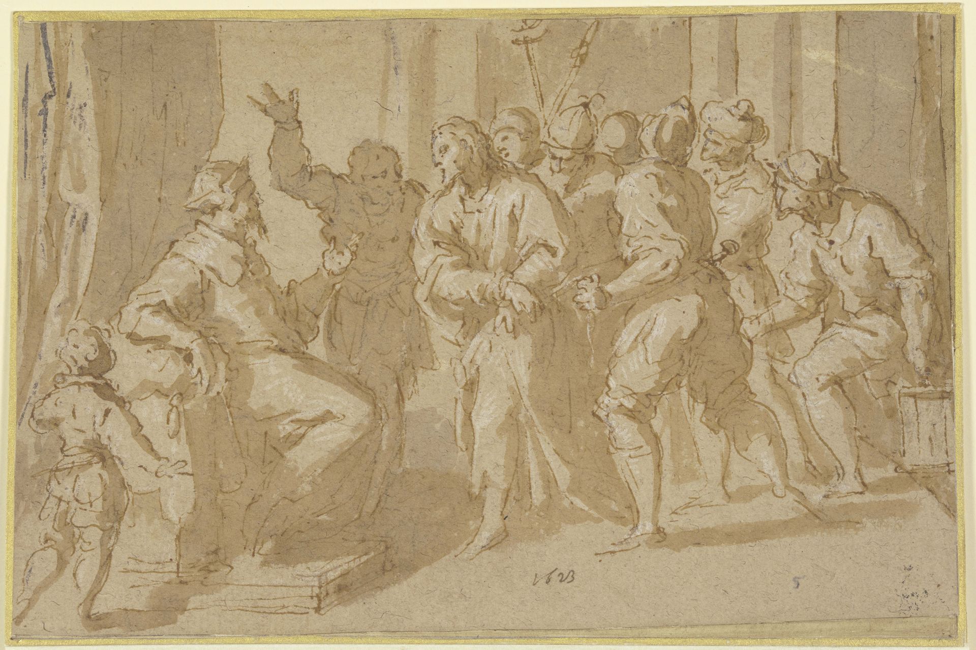 Christ before Caiaphas by Palma il Giovane