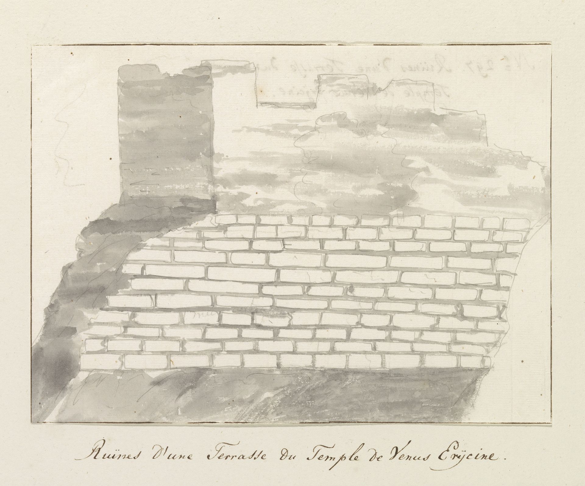 Ruïne van terras van Venus tempel by Louis Ducros