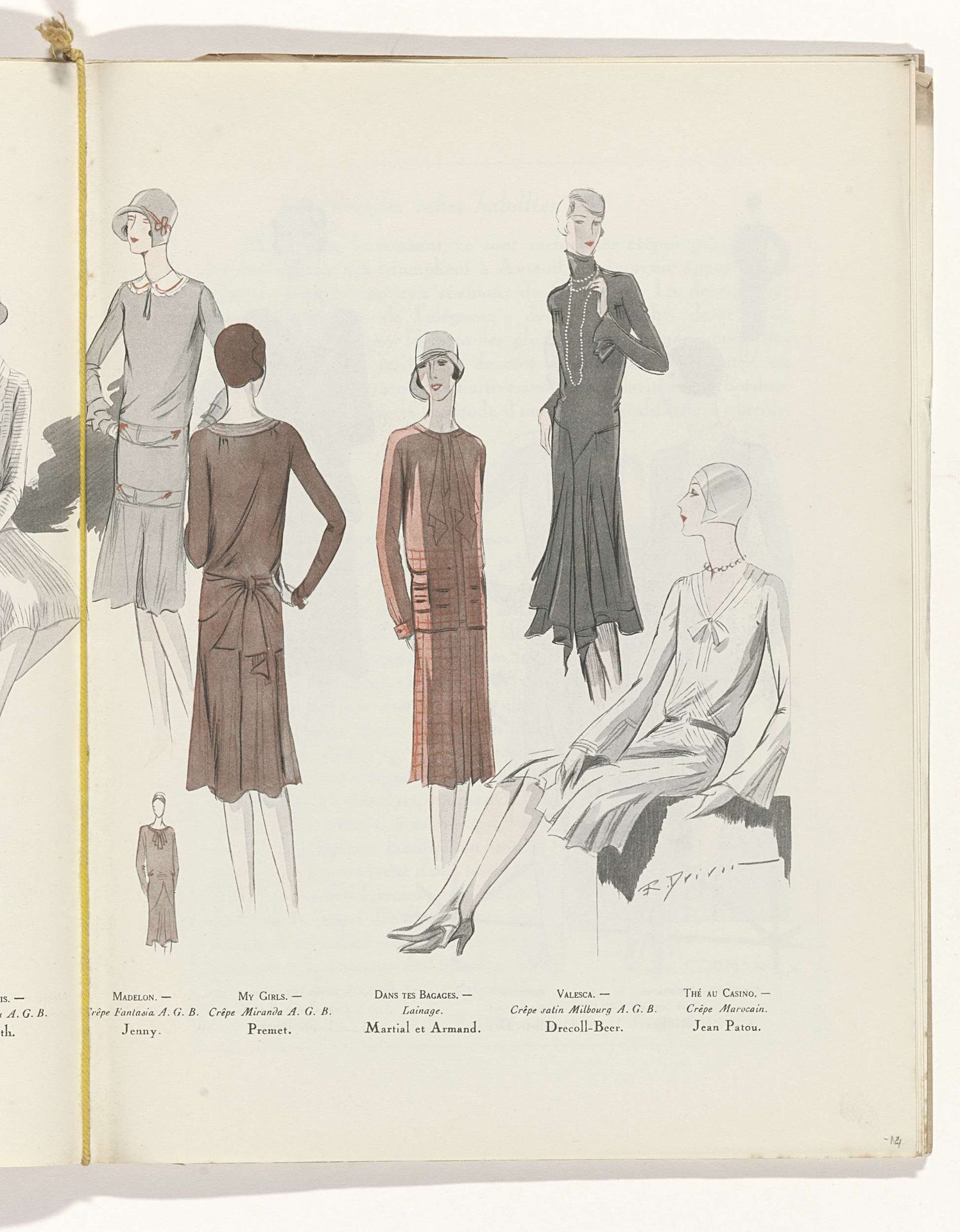 Art - Goût - Beauté, Feuillets de l' élégance féminine, Juin 1929, No. 106, 9e Année, p.14 by R. Drivon
