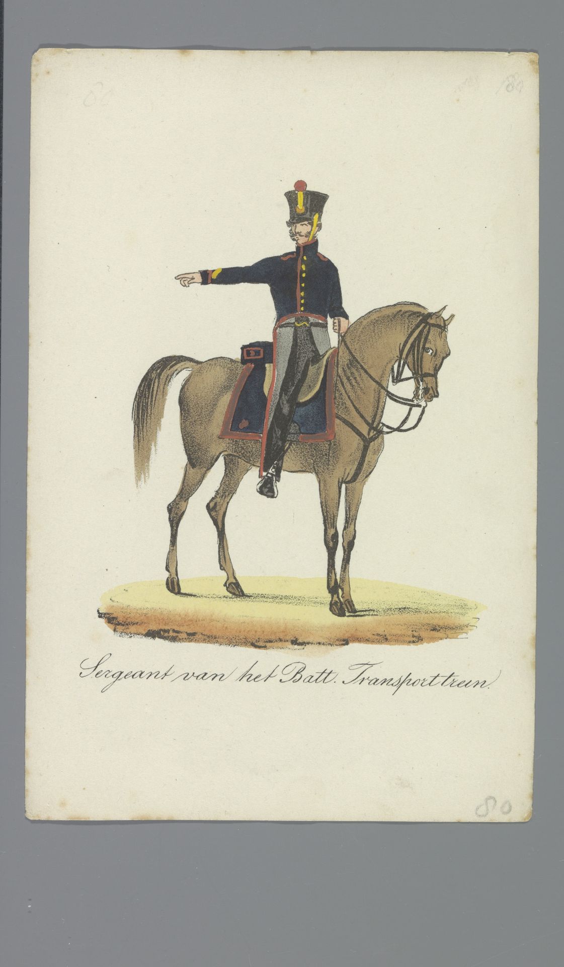 Sergeant van het Batt. Transporttrein by Albertus Verhoesen