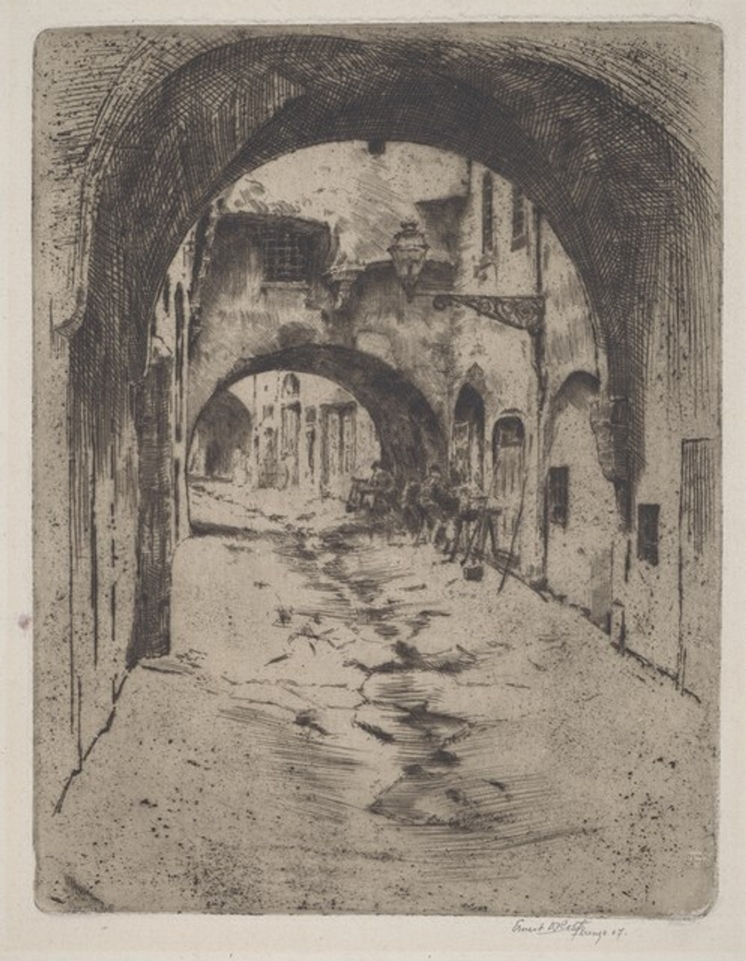 Covered Street, Florence by Ernest D. Roth