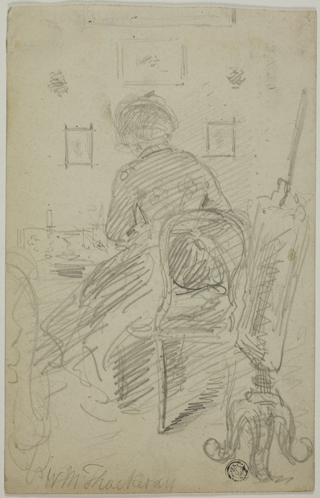 Lady Writing (Back View) by William Makepeace Thackeray