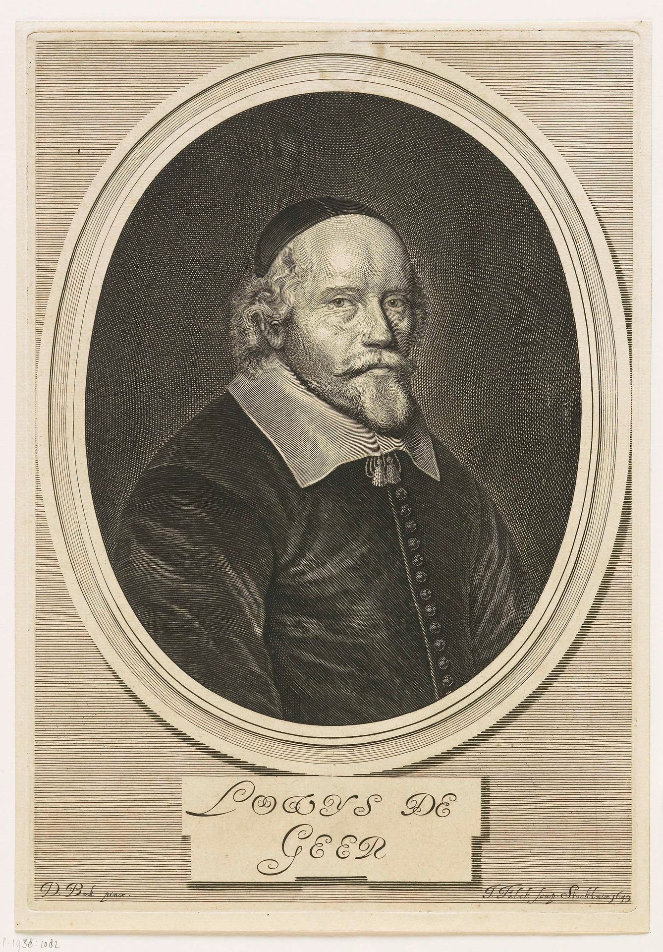 Portret van Lodewijk de Geer by Jeremias Falck
