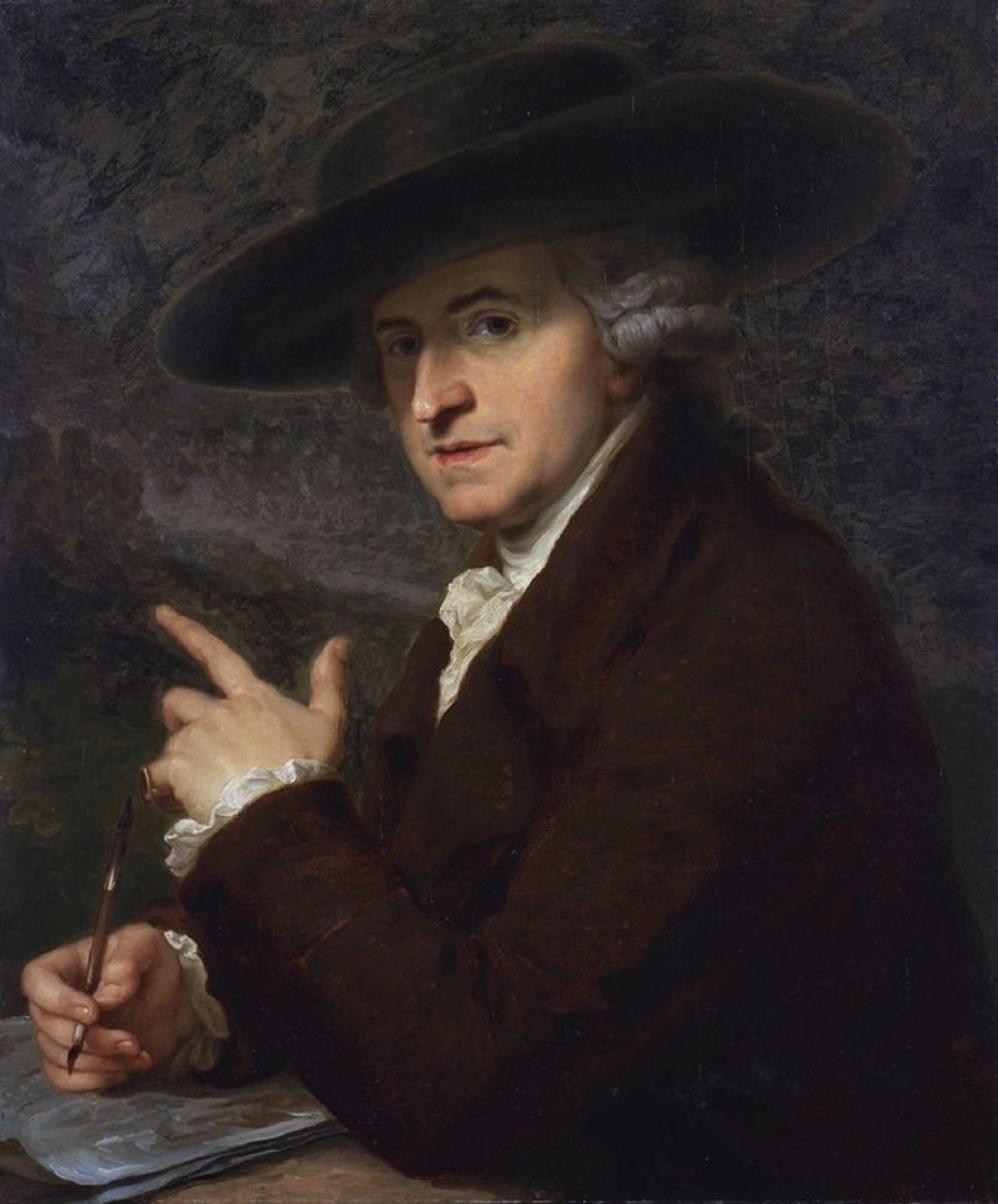 Portrait of her husband, the painter Antonio Zucchi by Angelica Kauffmann
