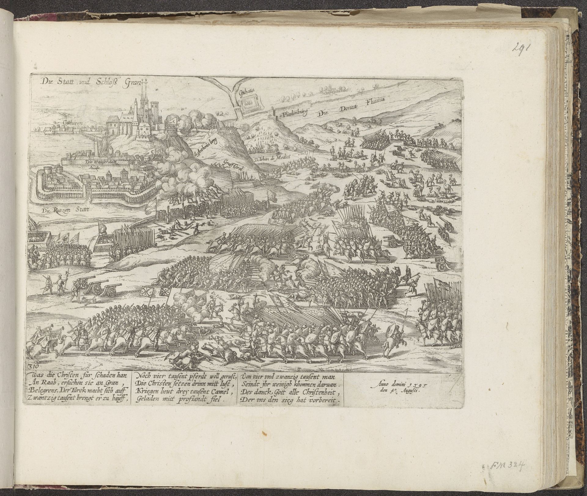Inname van Gran door de Christenen, 1595 by Frans Hogenberg