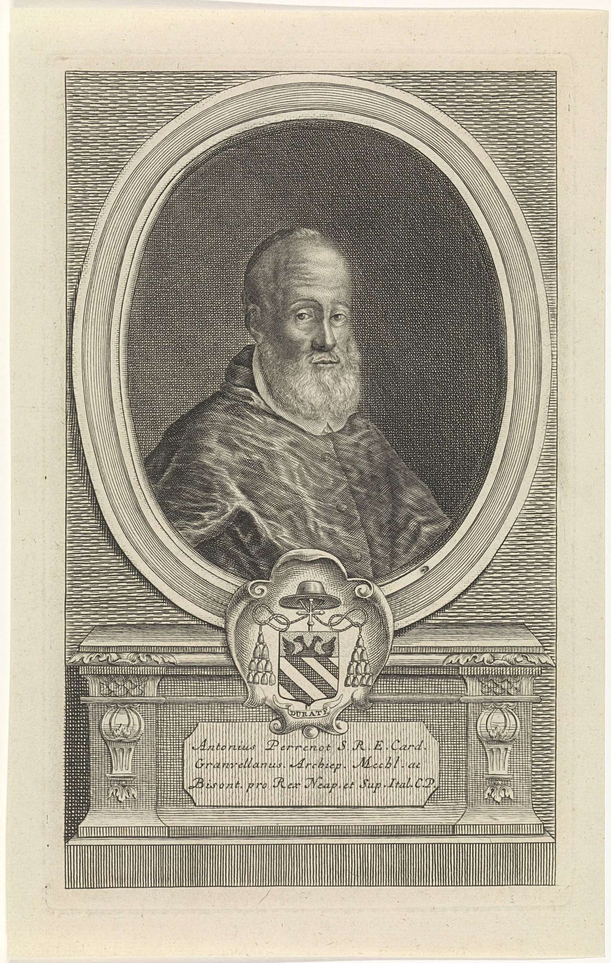 Portret van Antoine Perrenot, kardinaal van Granvelle by Jan Baptist Jongelinx