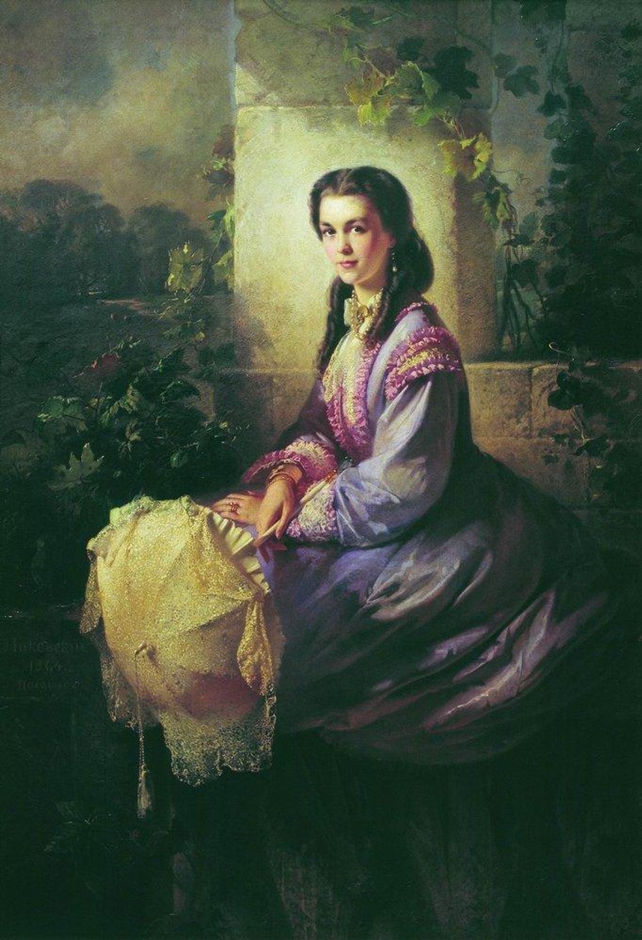 Portrait of Princess S.Stroganova by Konstantin Egorovich Makovsky