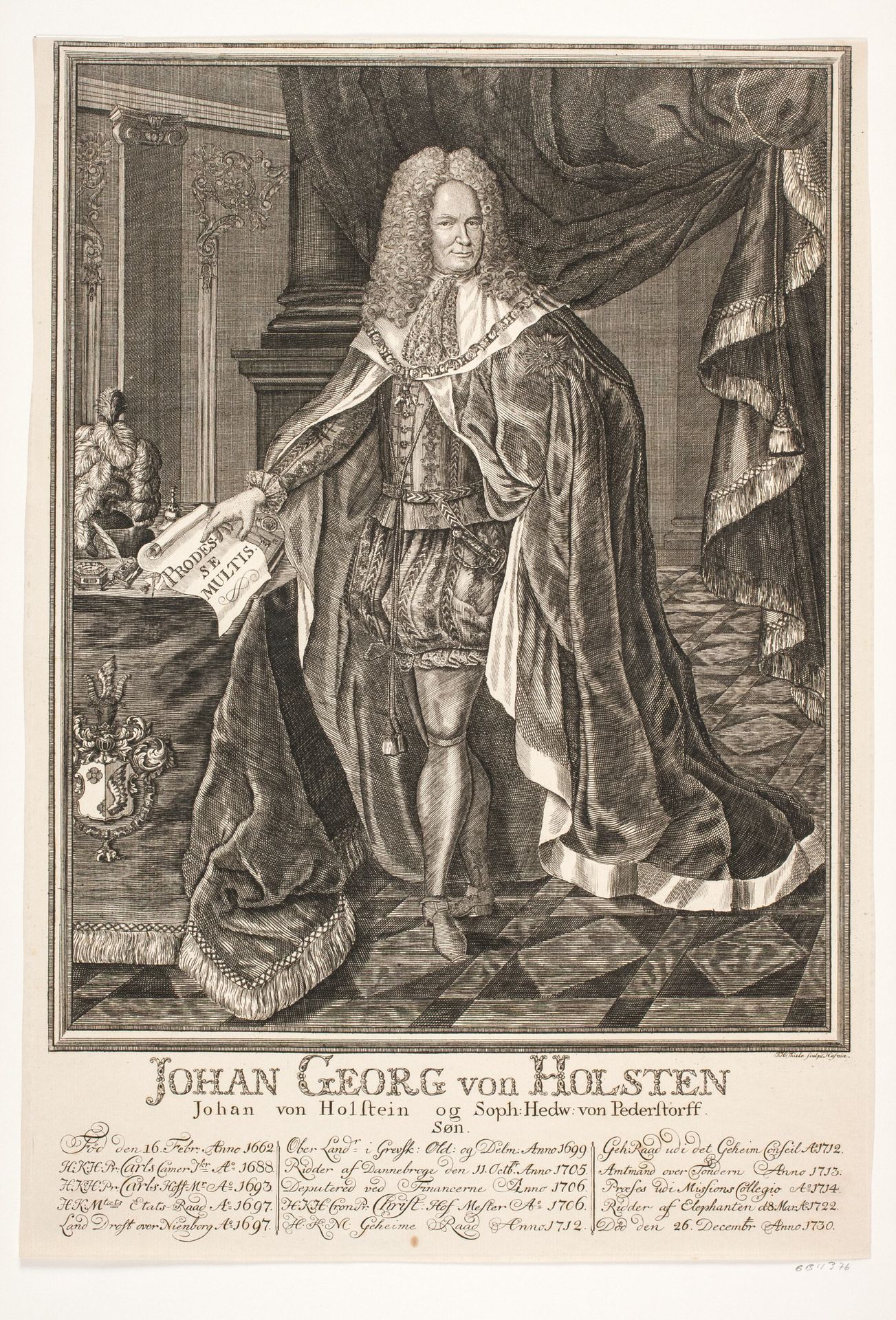 Johan Georg von Holstein by Johan Herman Thiele
