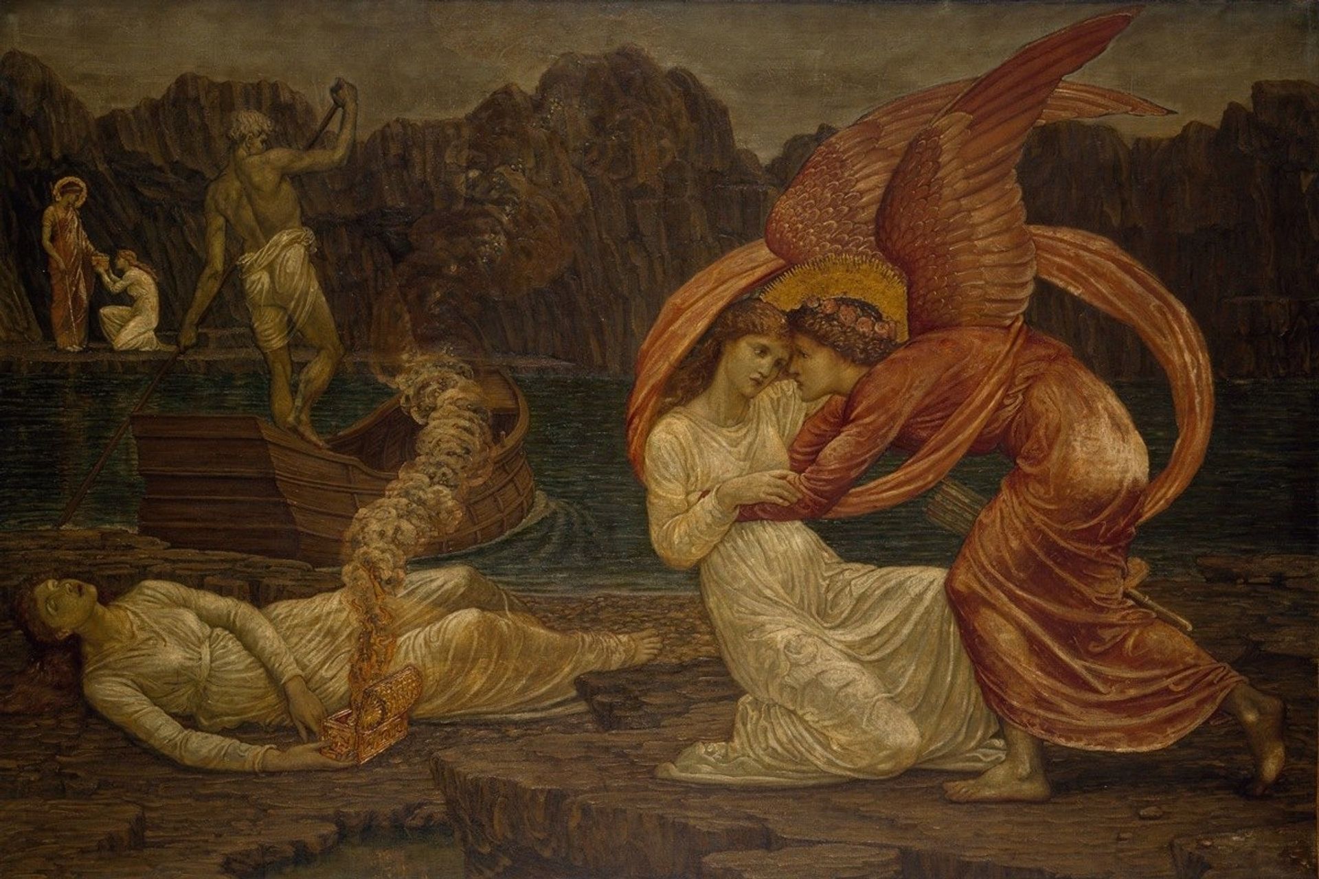 Psyche receiving the Casket from Proserpine by Edward Burne-Jones