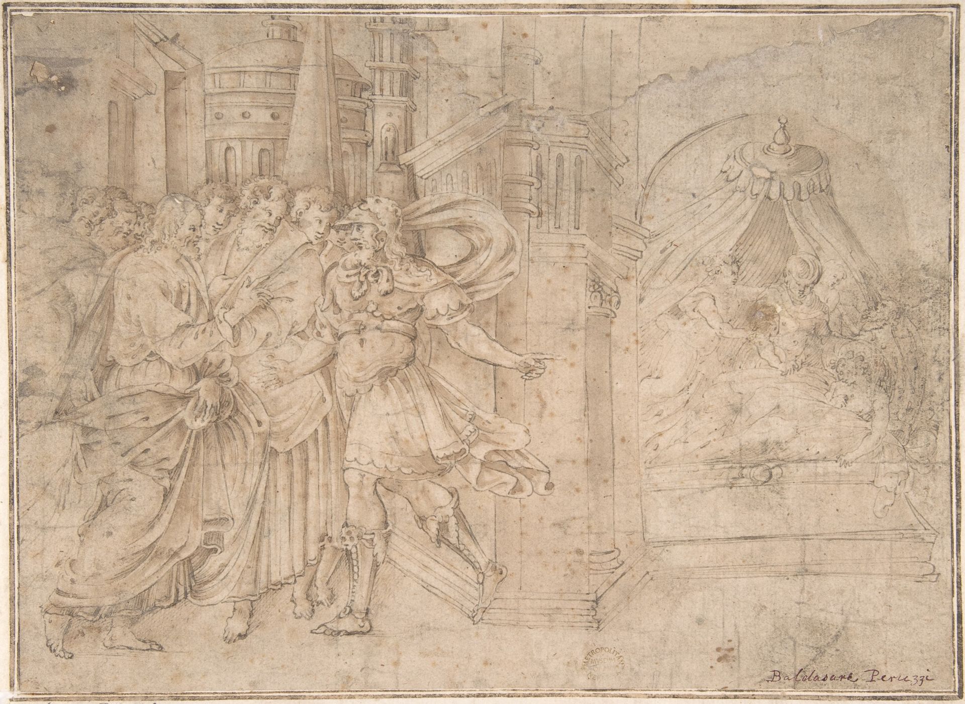 Christ and the Daughter of the Centurion by Perino del Vaga (Pietro Buonaccorsi)