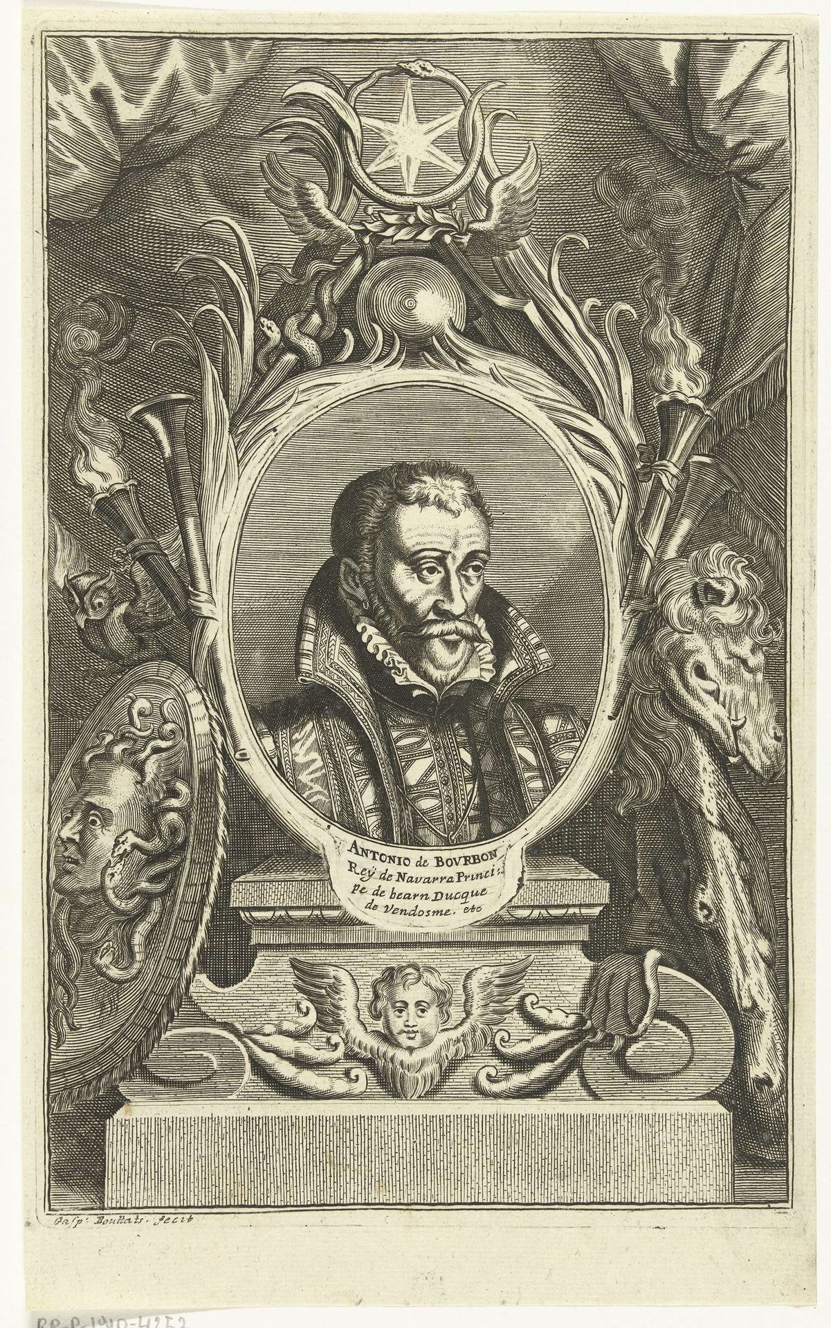 Portret van Antoin van Bourbon by Gaspar Bouttats